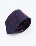 Marble Cloud Silk Jacquard Tie - Purple