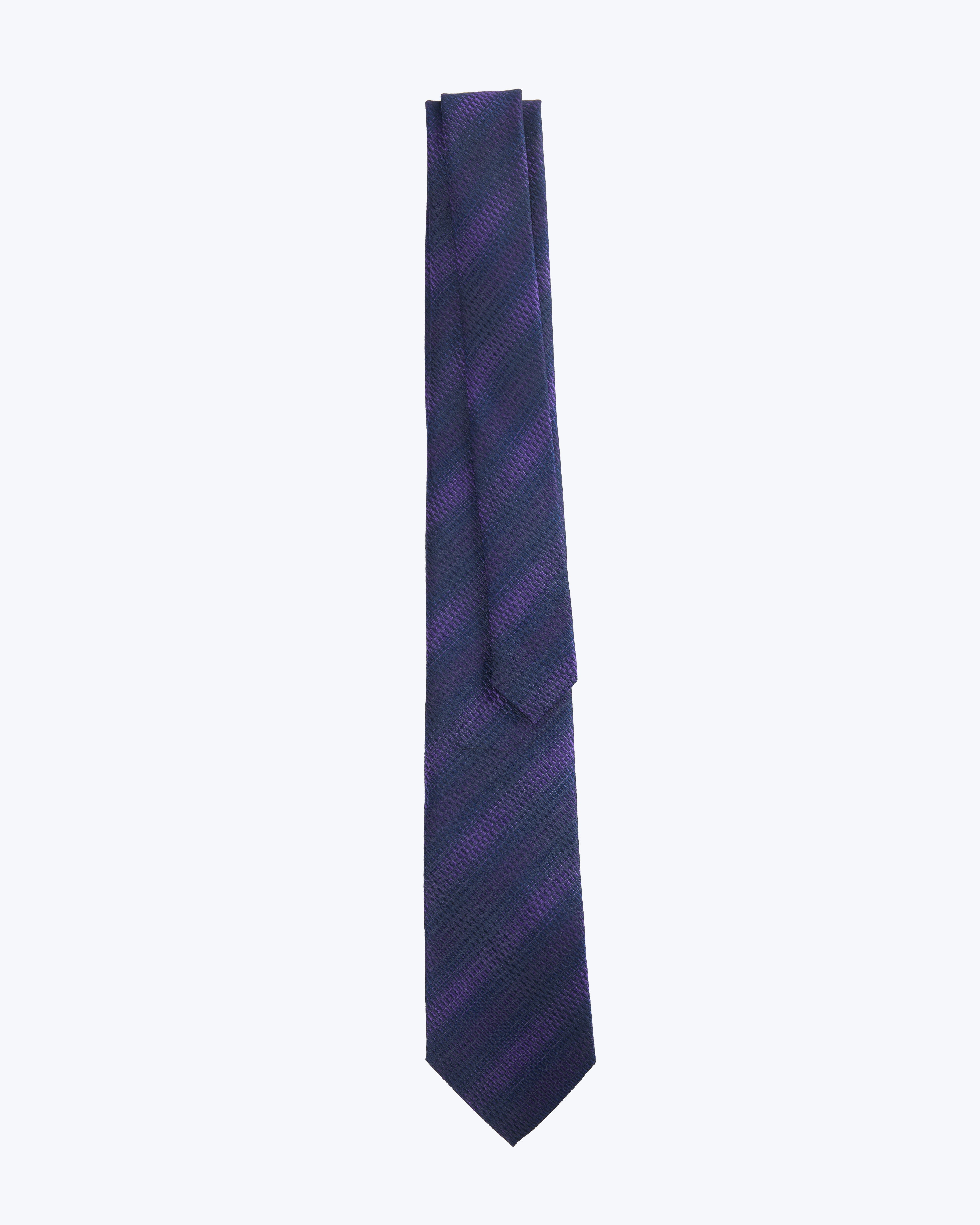 Wave Gradient Silk Jacquard Tie - Violet