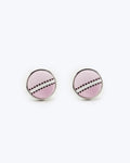 Soft Striped Silk Cufflinks - Pink