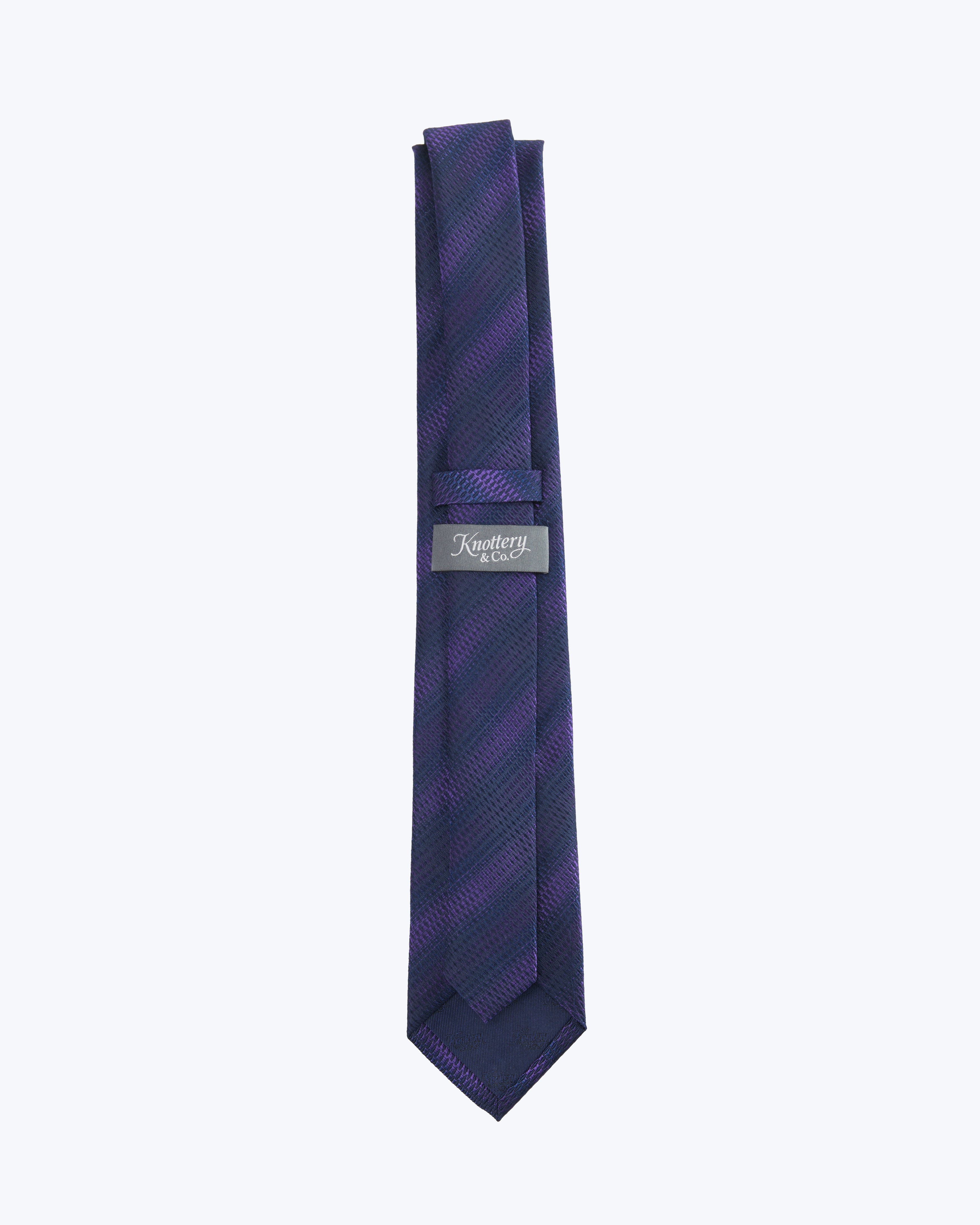 Wave Gradient Silk Jacquard Tie - Violet