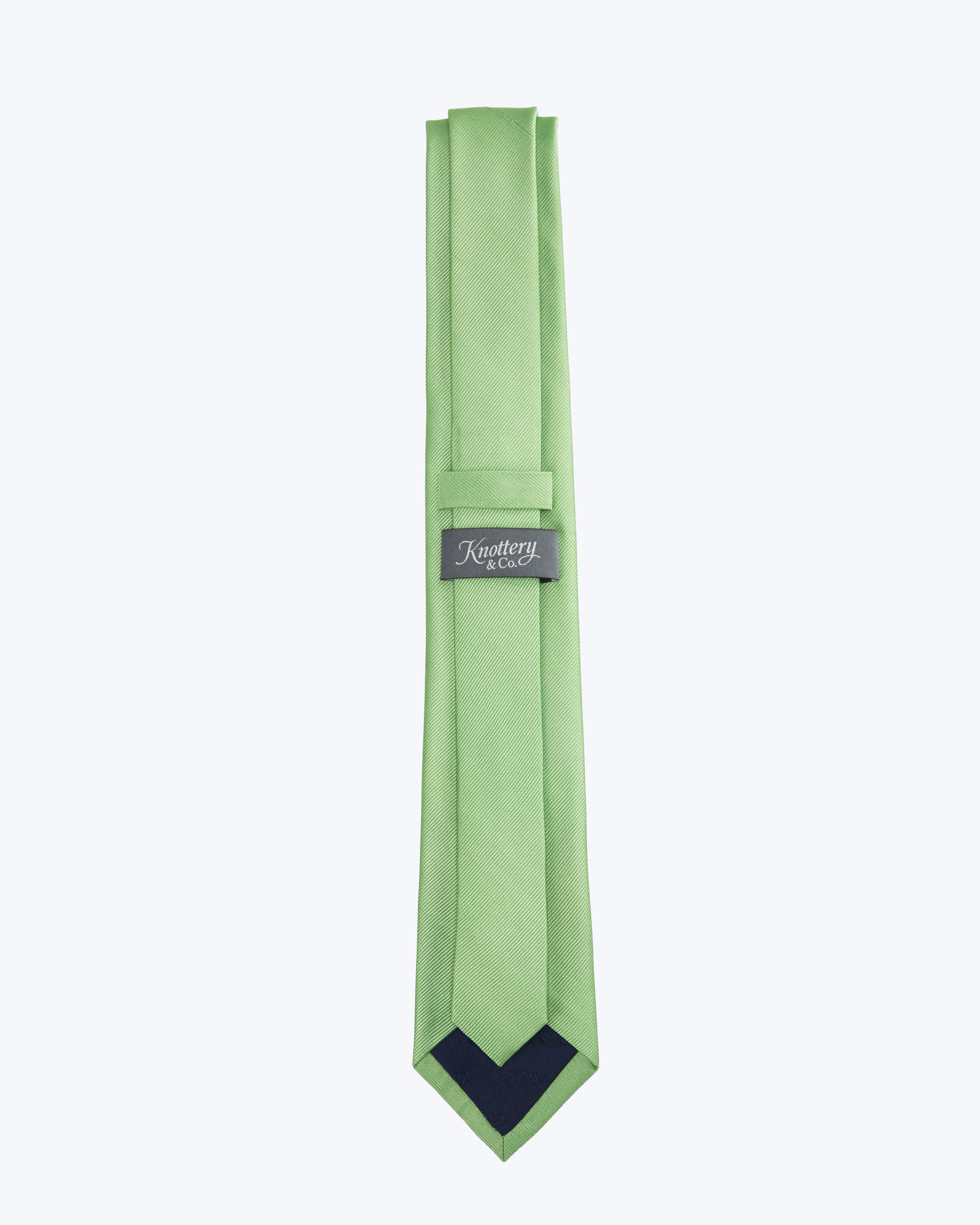 Twill Apple Green Silk Tie - KNOTTERY & CO. Silk Tie