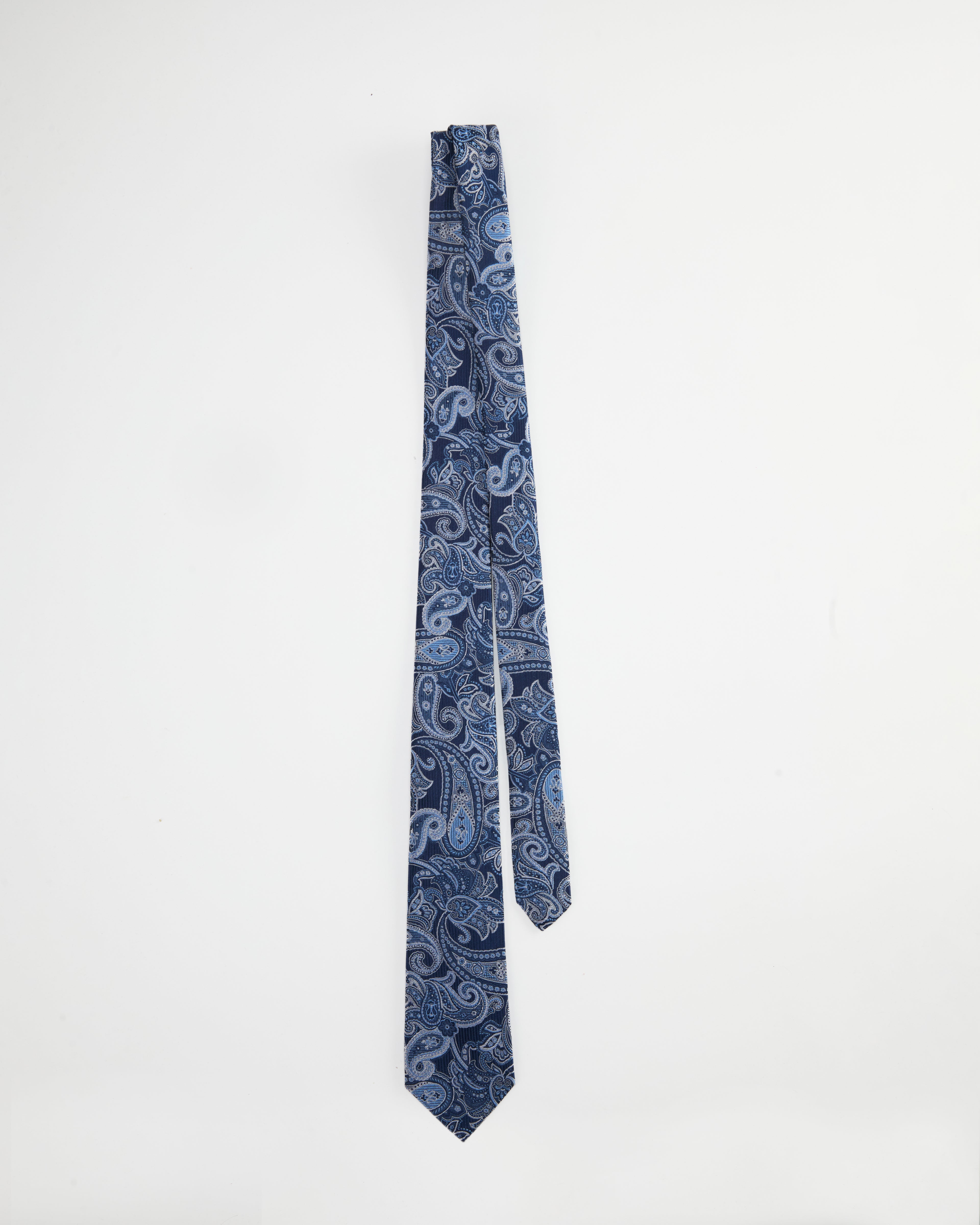 Baroque Paisley Navy Silk Tie