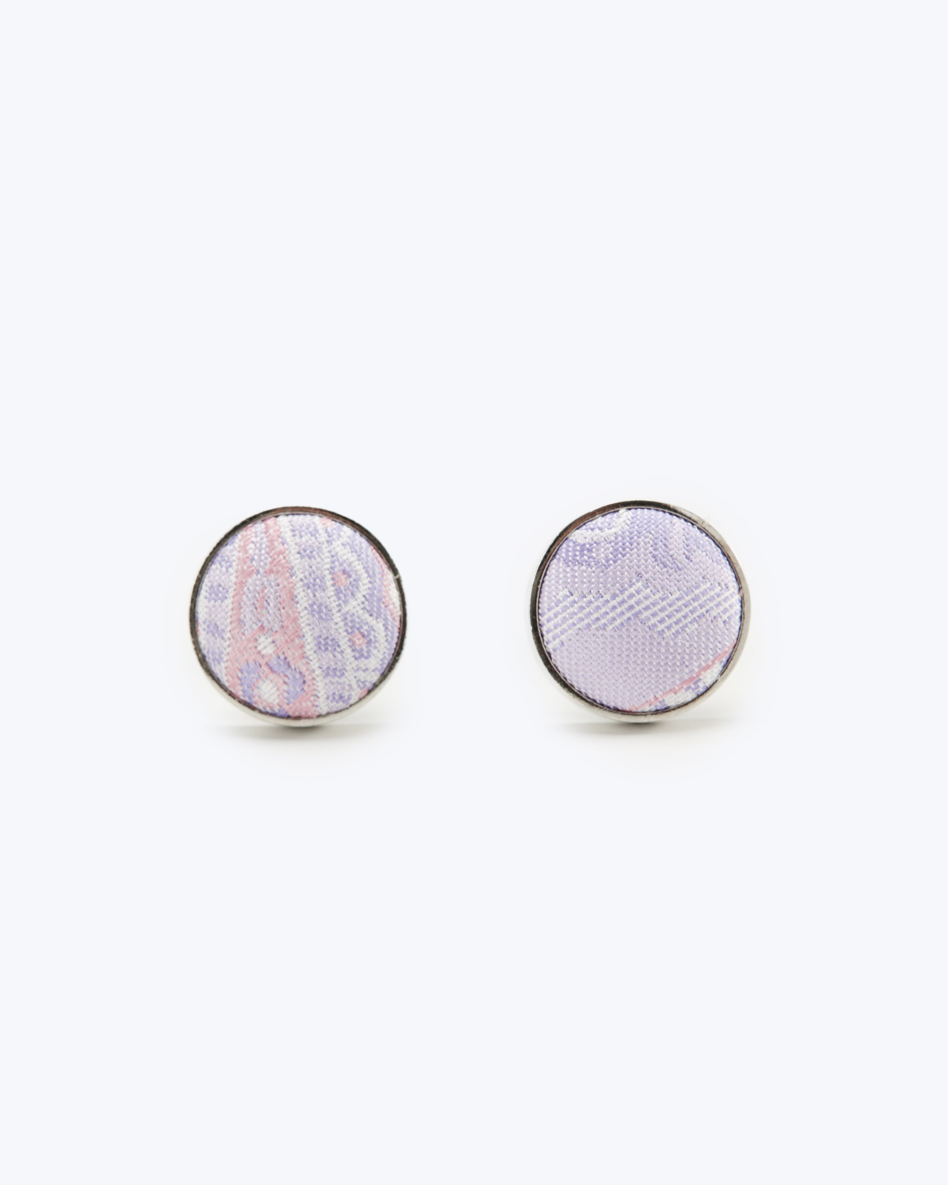 Paisley Silk Cufflinks - Lavender