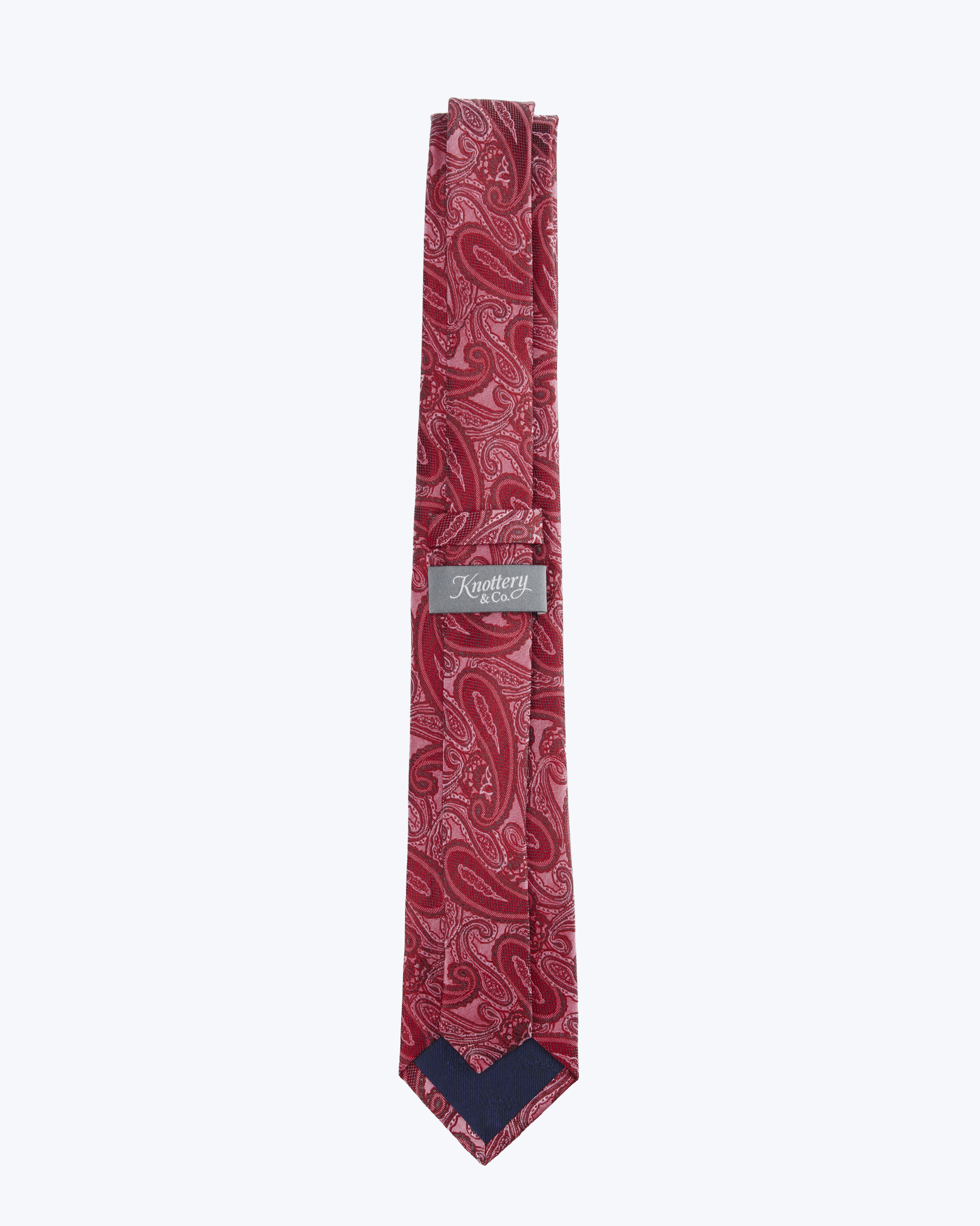 Paisley Silk Jacquard Tie - Garnet