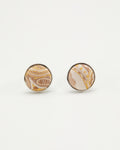 Paisley Latte Silk Cufflinks - KNOTTERY & CO. Cufflinks