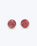 Paisley Silk Cufflinks - Dusty Rose