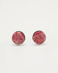 Paisley Rosé-Merlot Silk Cufflinks - KNOTTERY & CO. Cufflinks