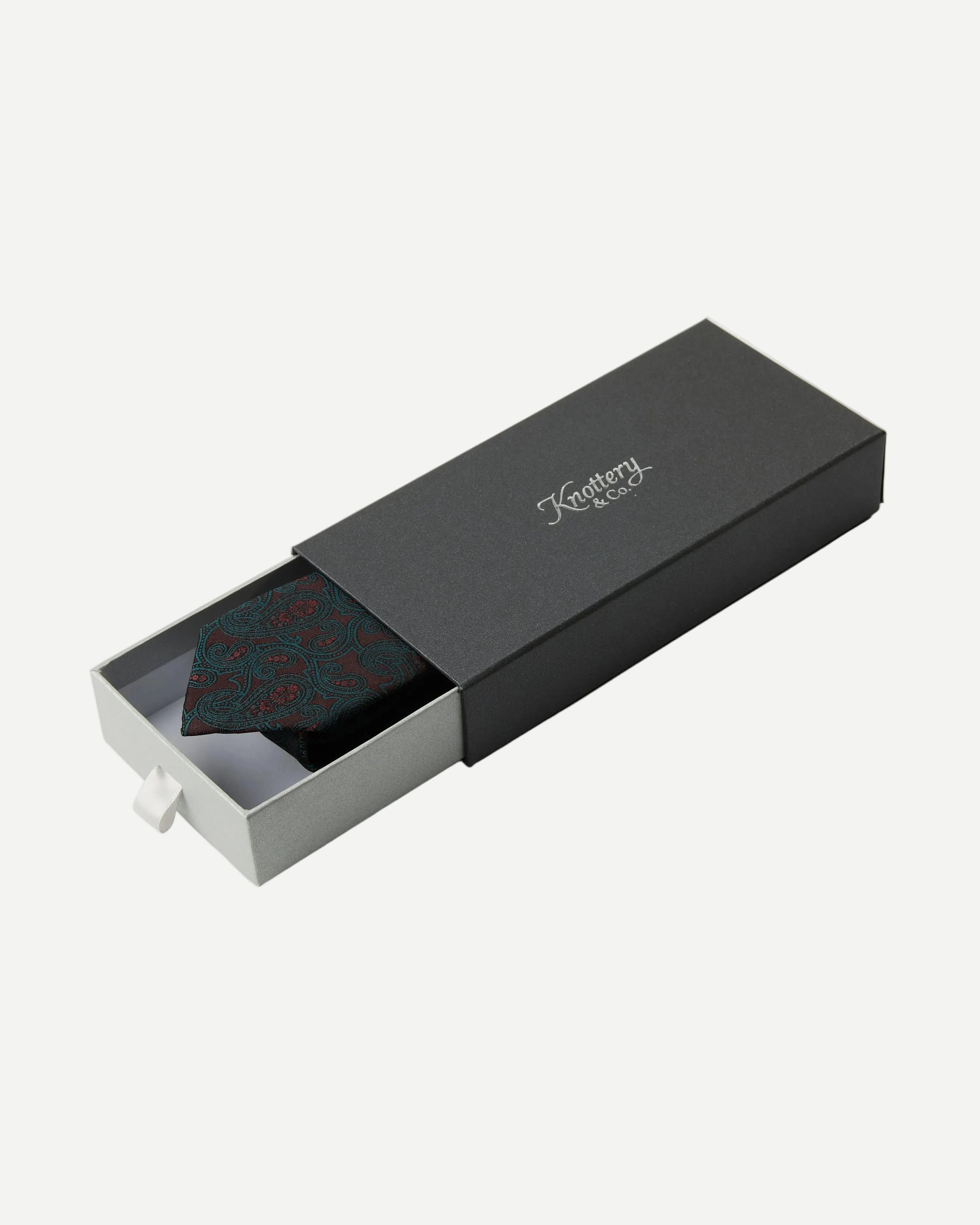 Paisley Deep Merlot Silk Tie