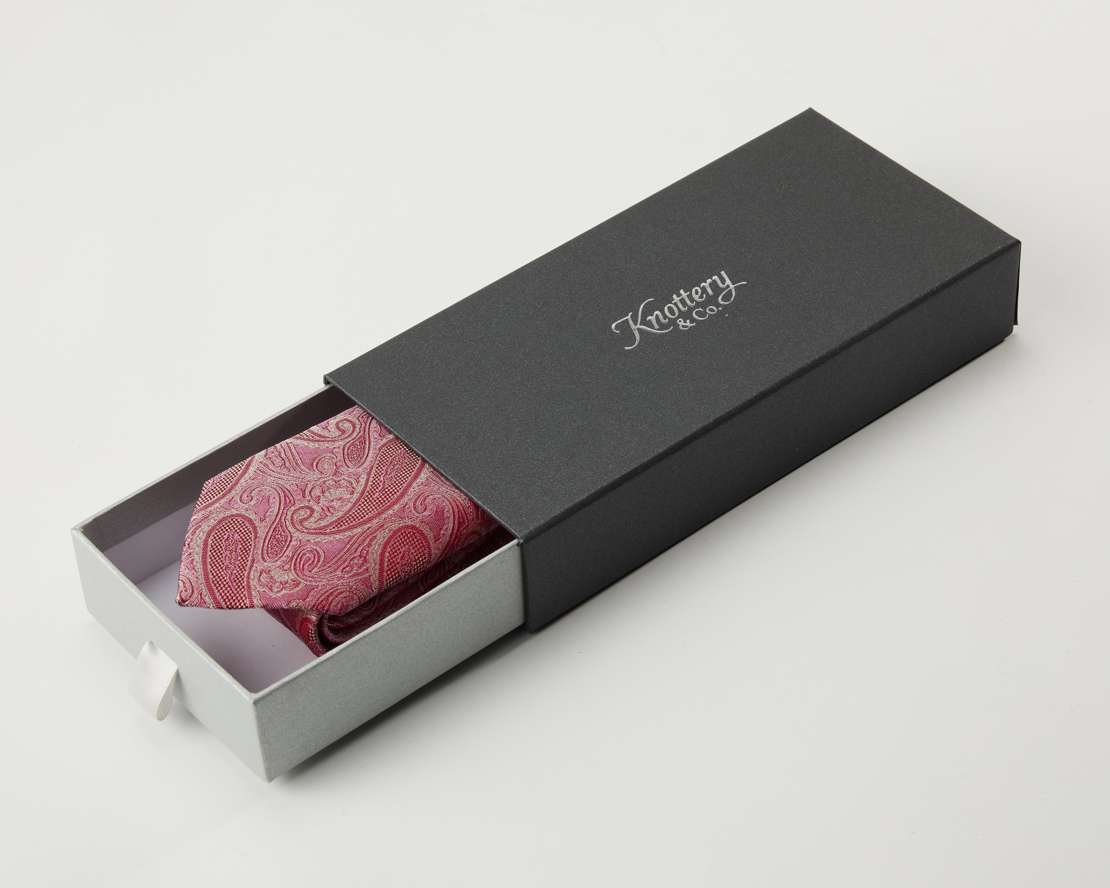 Paisley Dusty-Rose Silk Tie