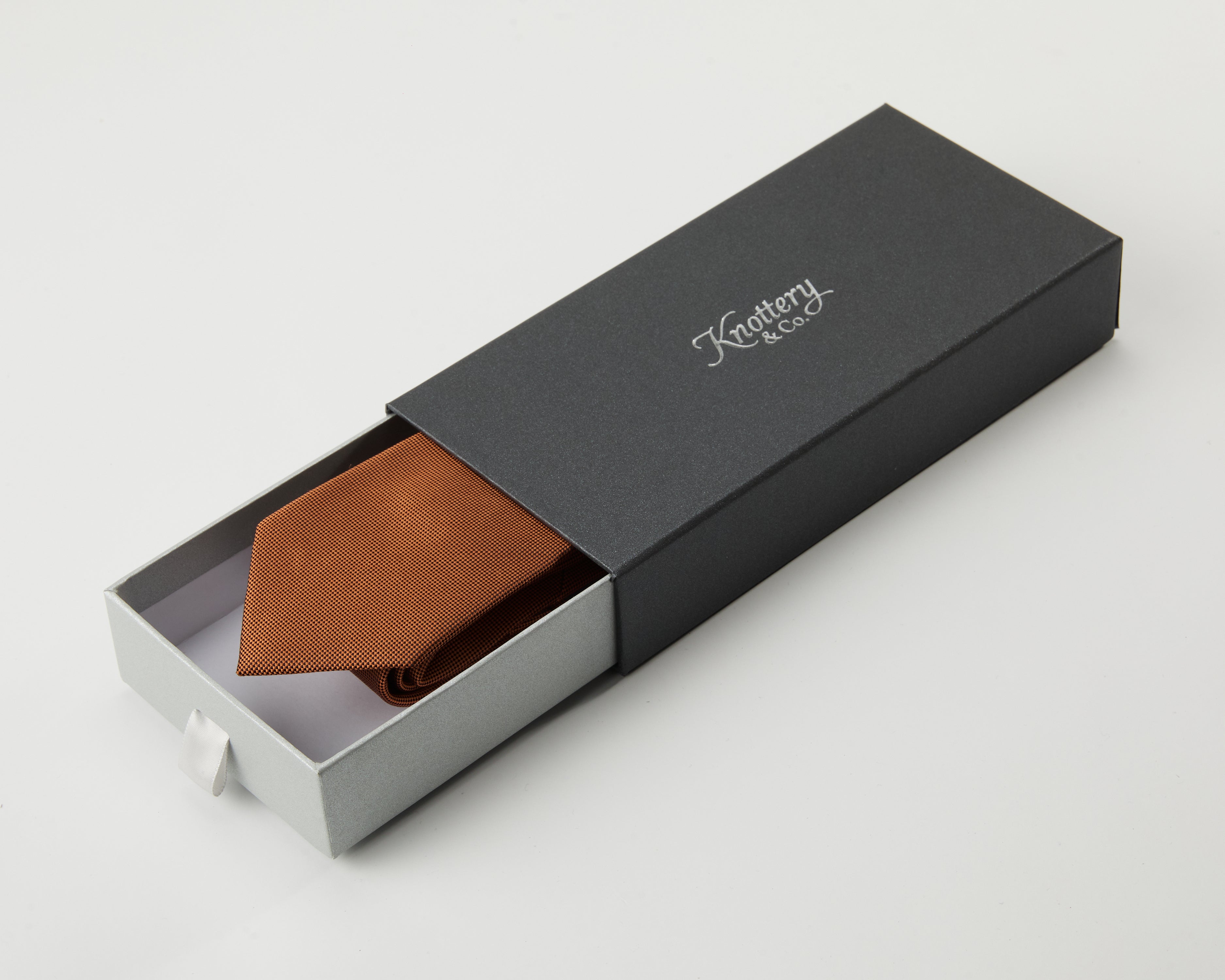 Twill Cinnamon Brown Silk Tie