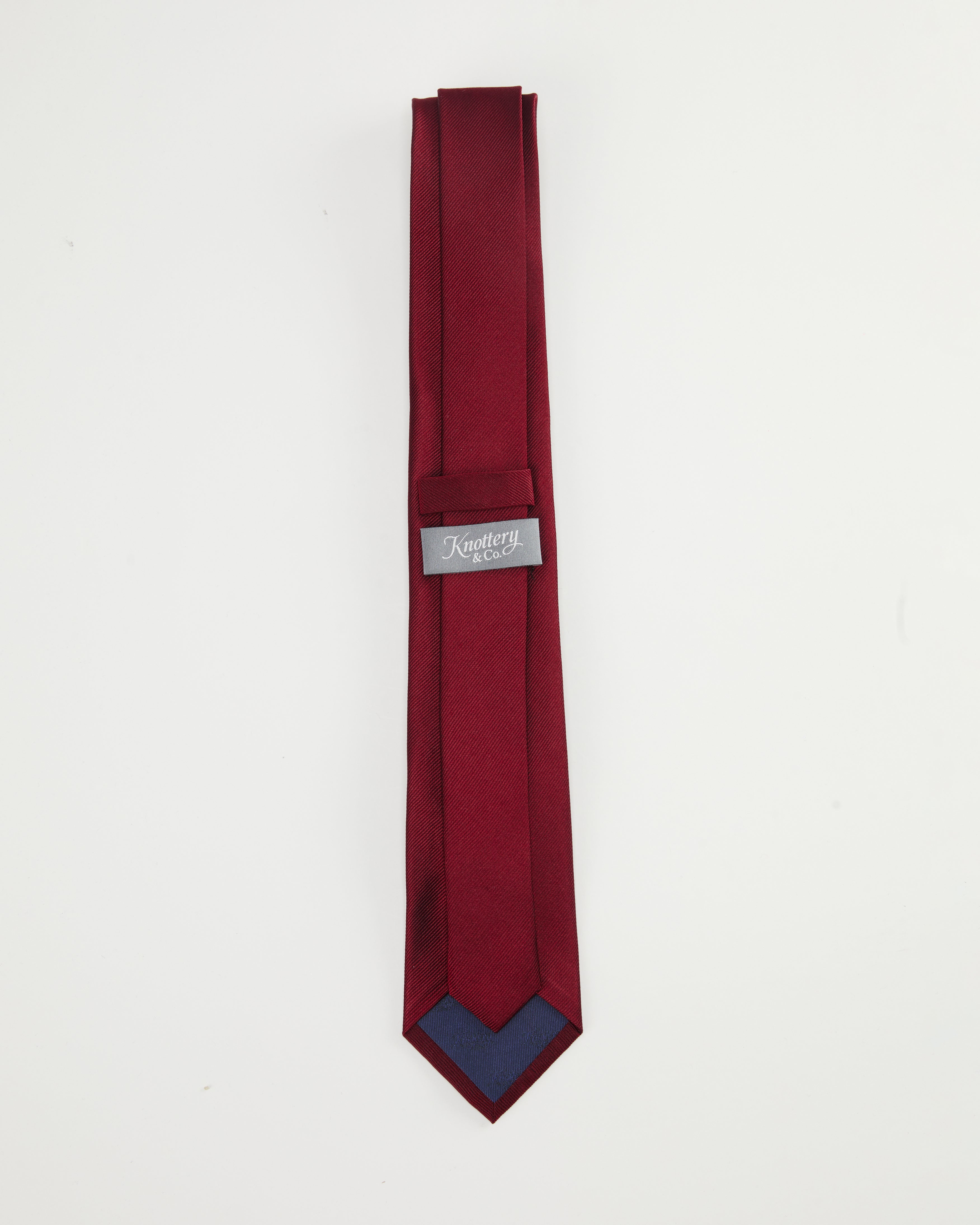 Twill Burgundy Silk Tie