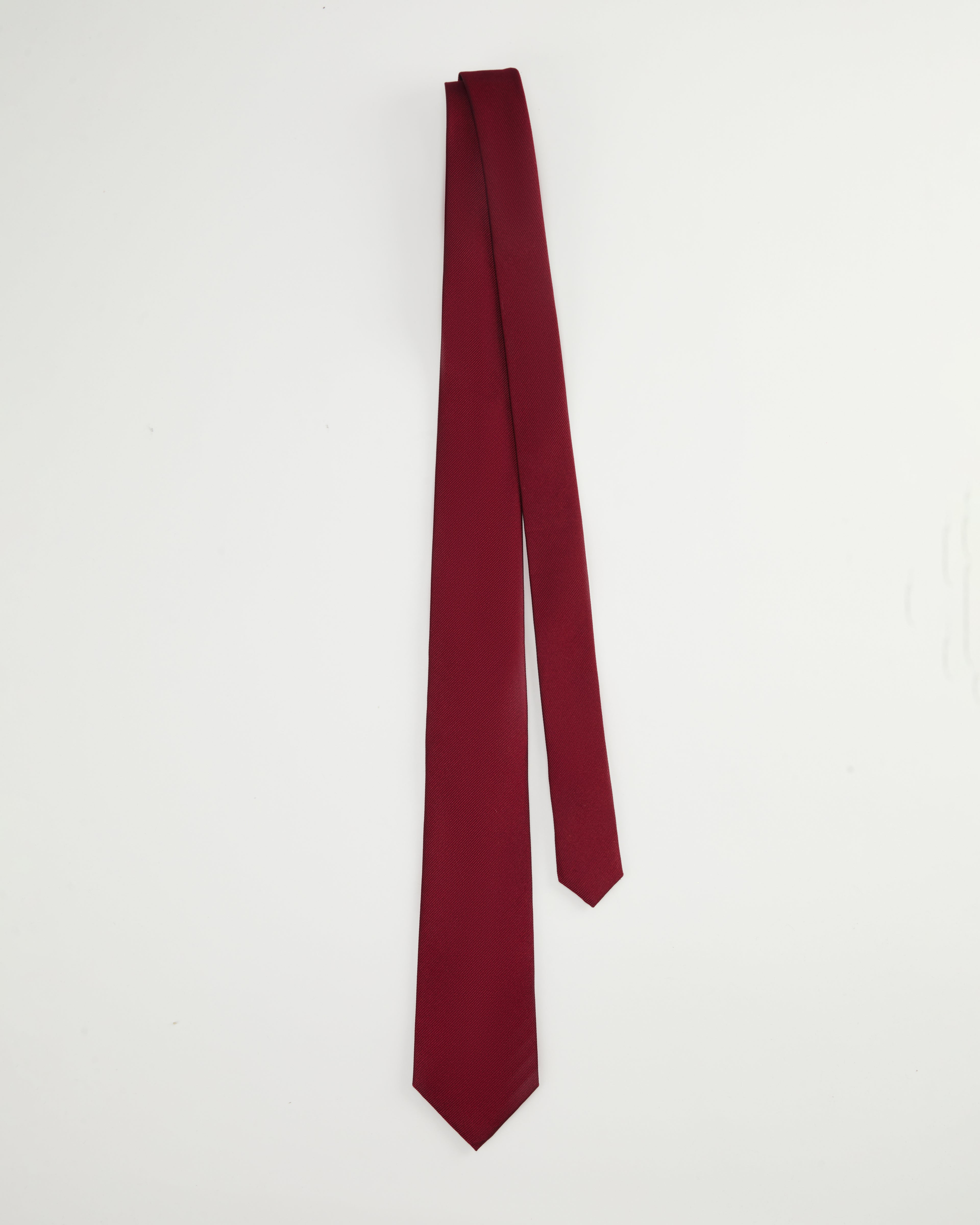 Twill Burgundy Silk Tie