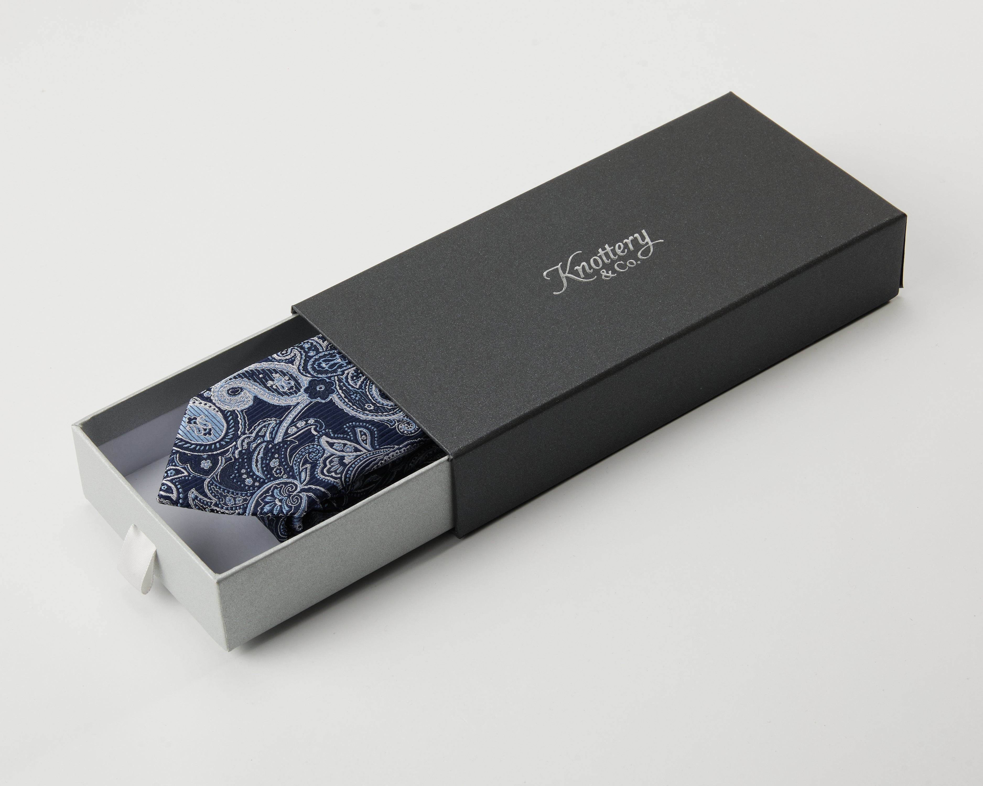 Baroque Paisley Navy Silk Tie