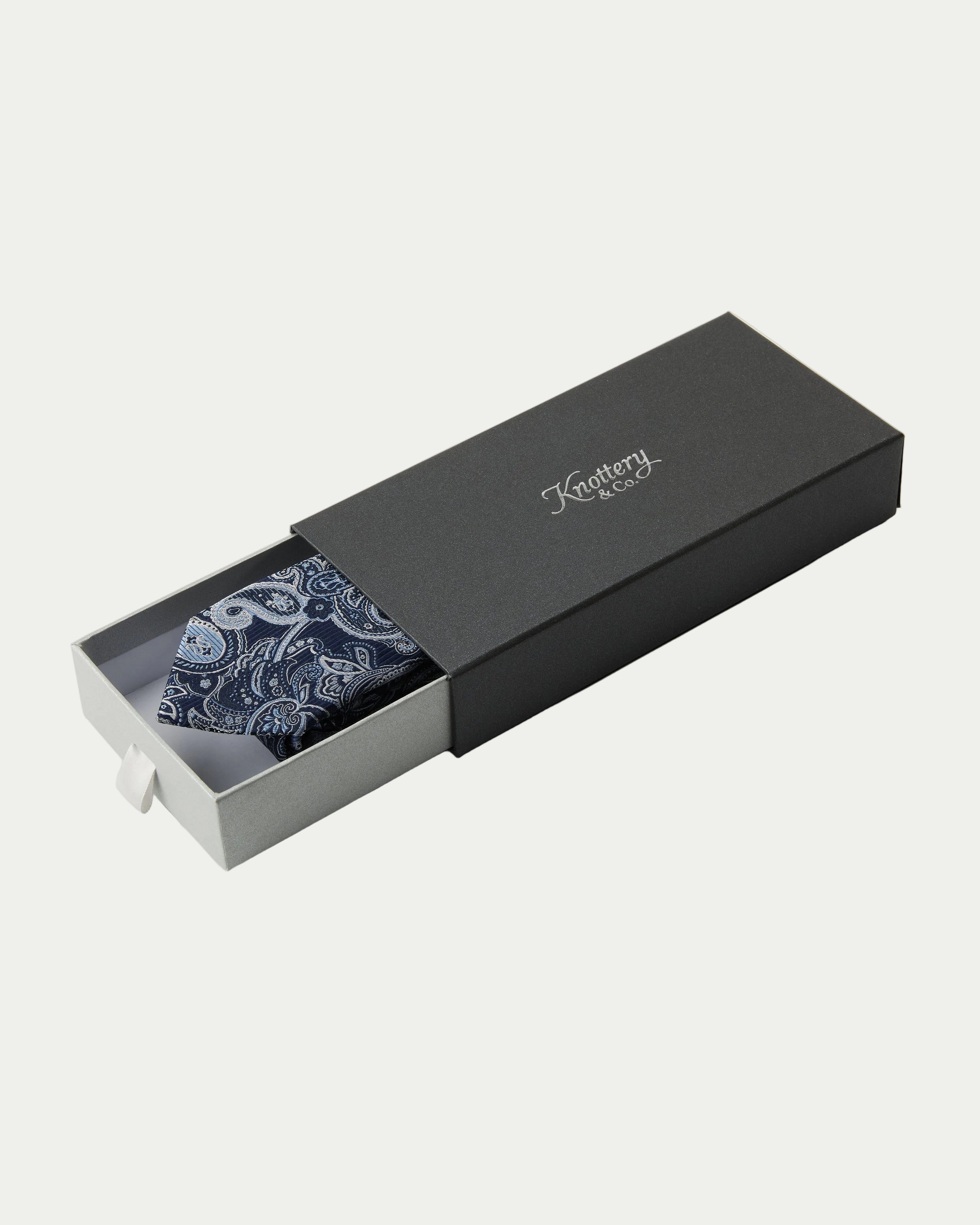 Baroque Paisley Navy Silk Tie