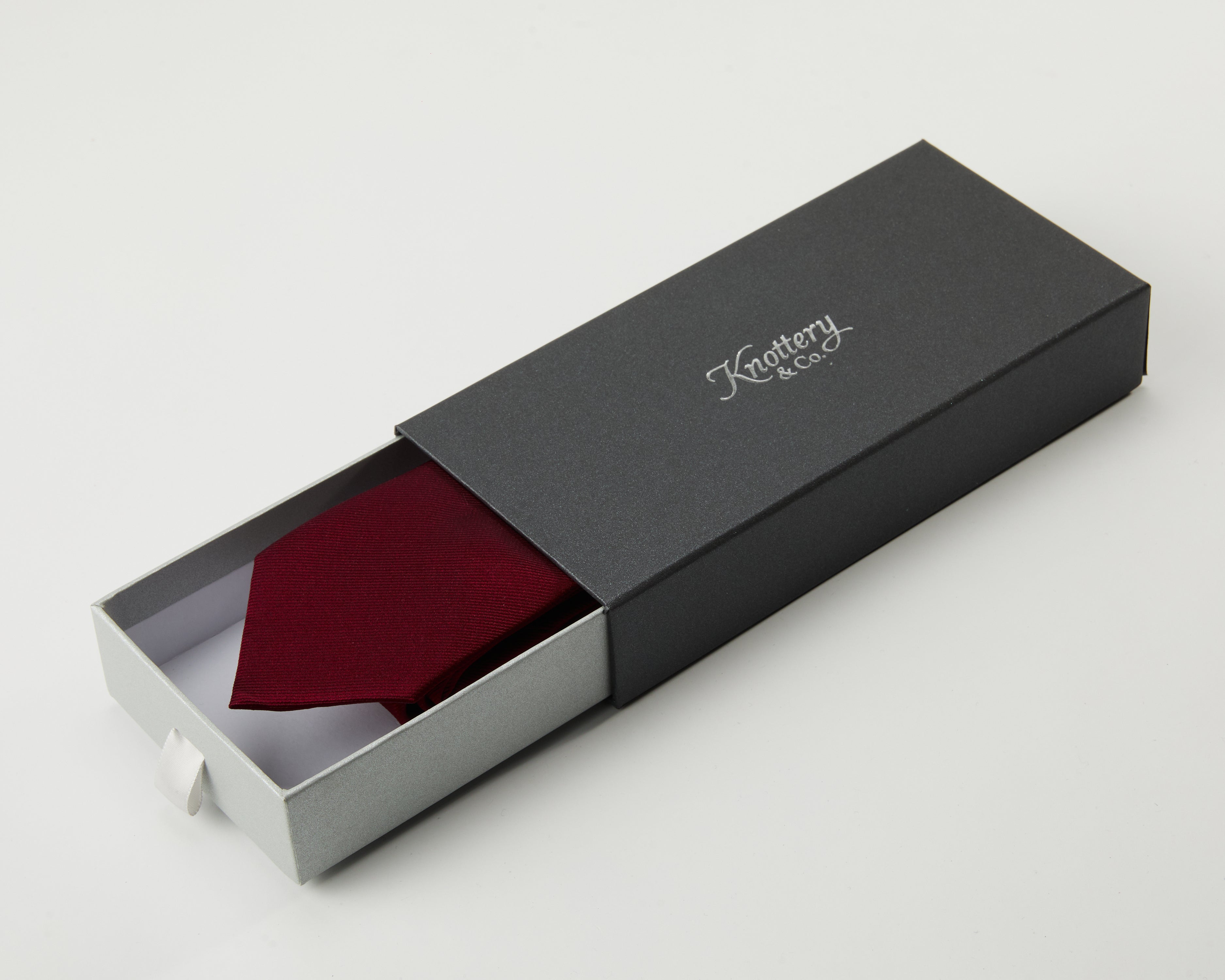 Twill Burgundy Silk Tie