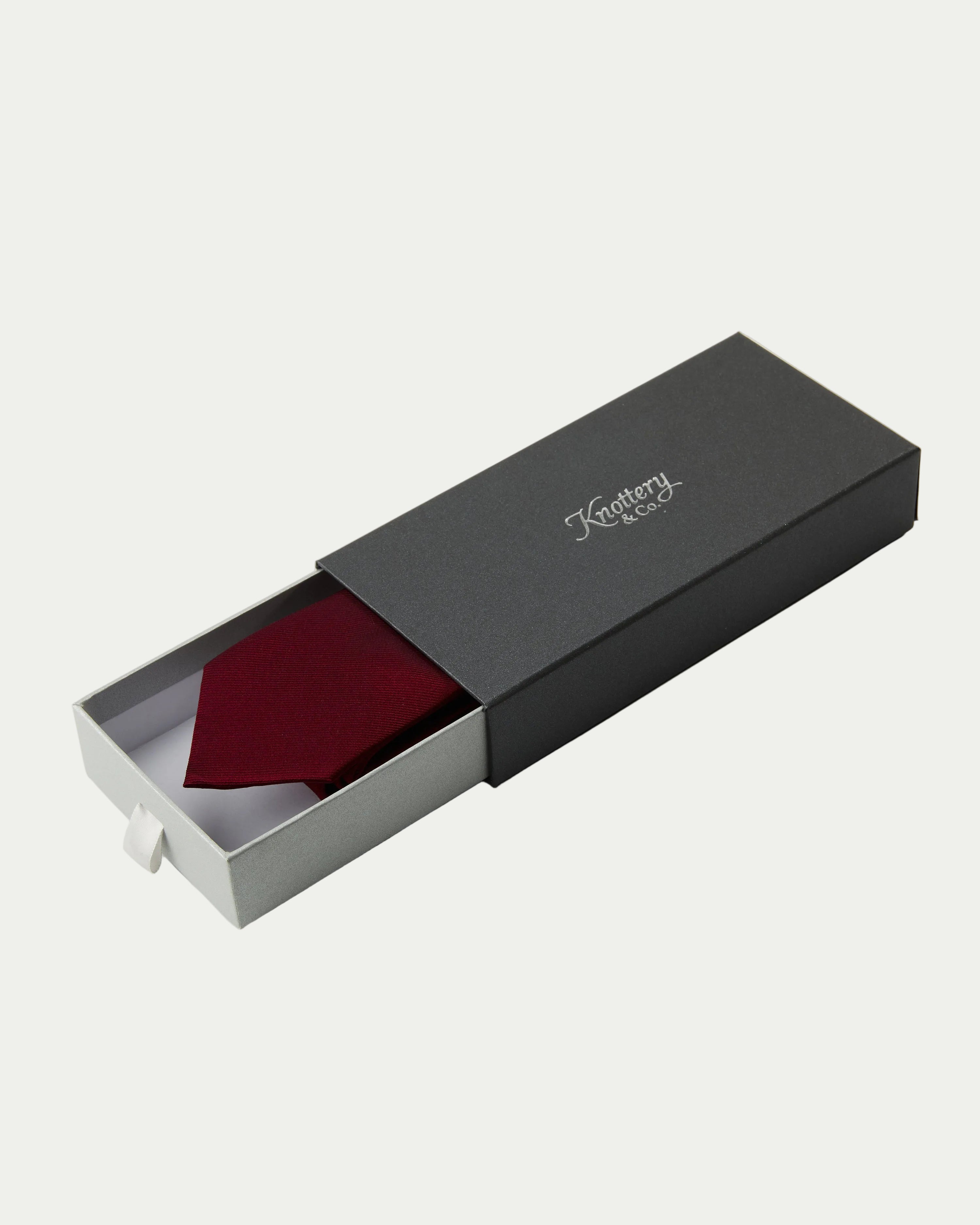 Twill Burgundy Silk Tie