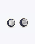 Polka Dot Silk Cufflinks - Silver