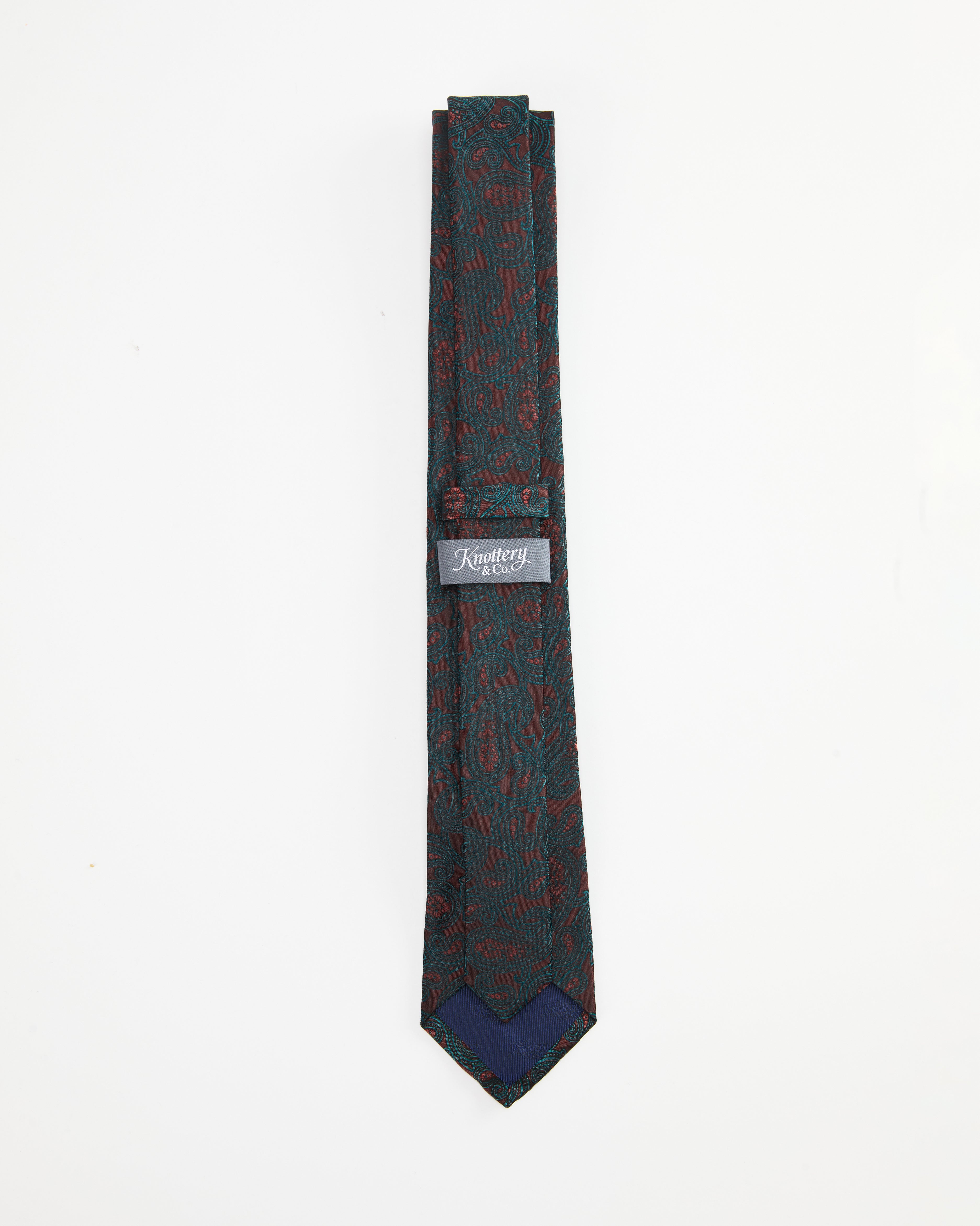 Paisley Deep Merlot Silk Tie