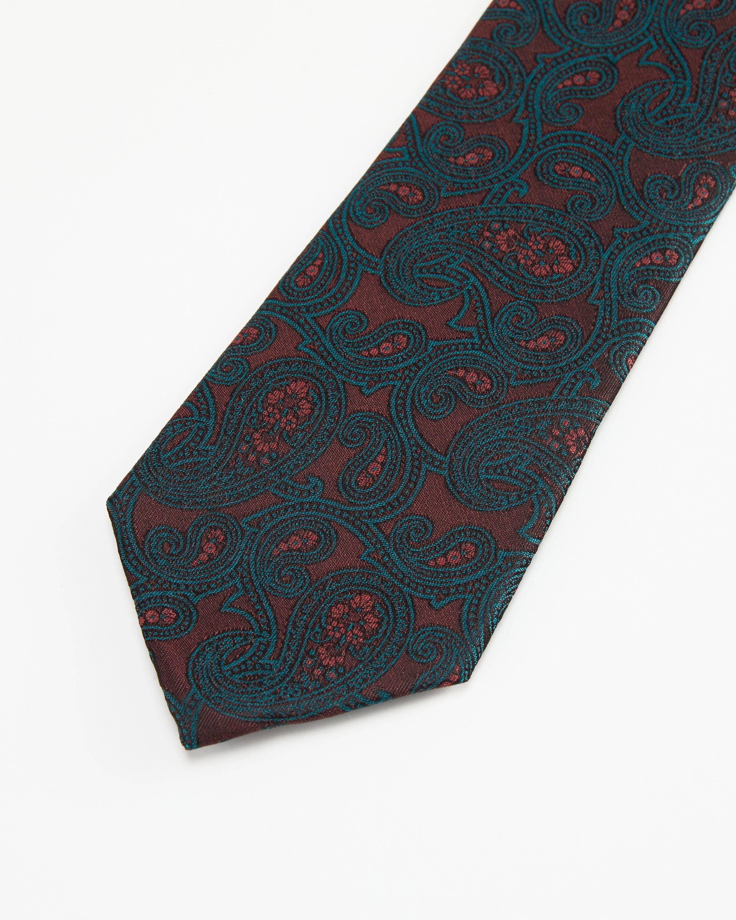 Paisley Deep Merlot Silk Tie