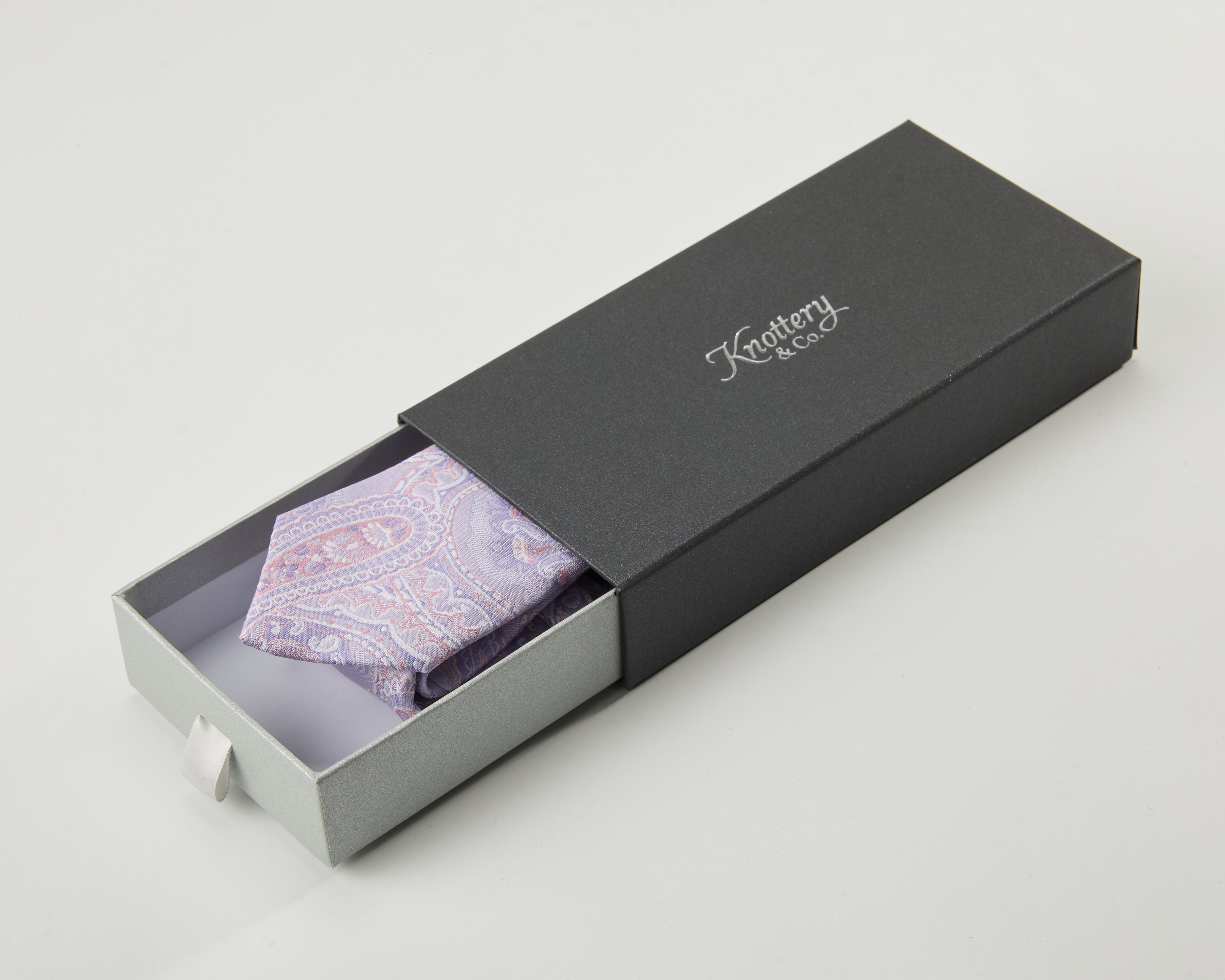 Paisley Lavender Silk Tie - KNOTTERY & CO. Silk Tie
