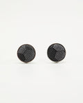 Hex Weave Charcoal Silk Cufflinks - KNOTTERY & CO. Cufflinks