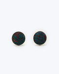 Paisley Silk Cufflinks - Deep Merlot