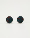 Paisley Deep Merlot Silk Cufflinks - KNOTTERY & CO. Cufflinks
