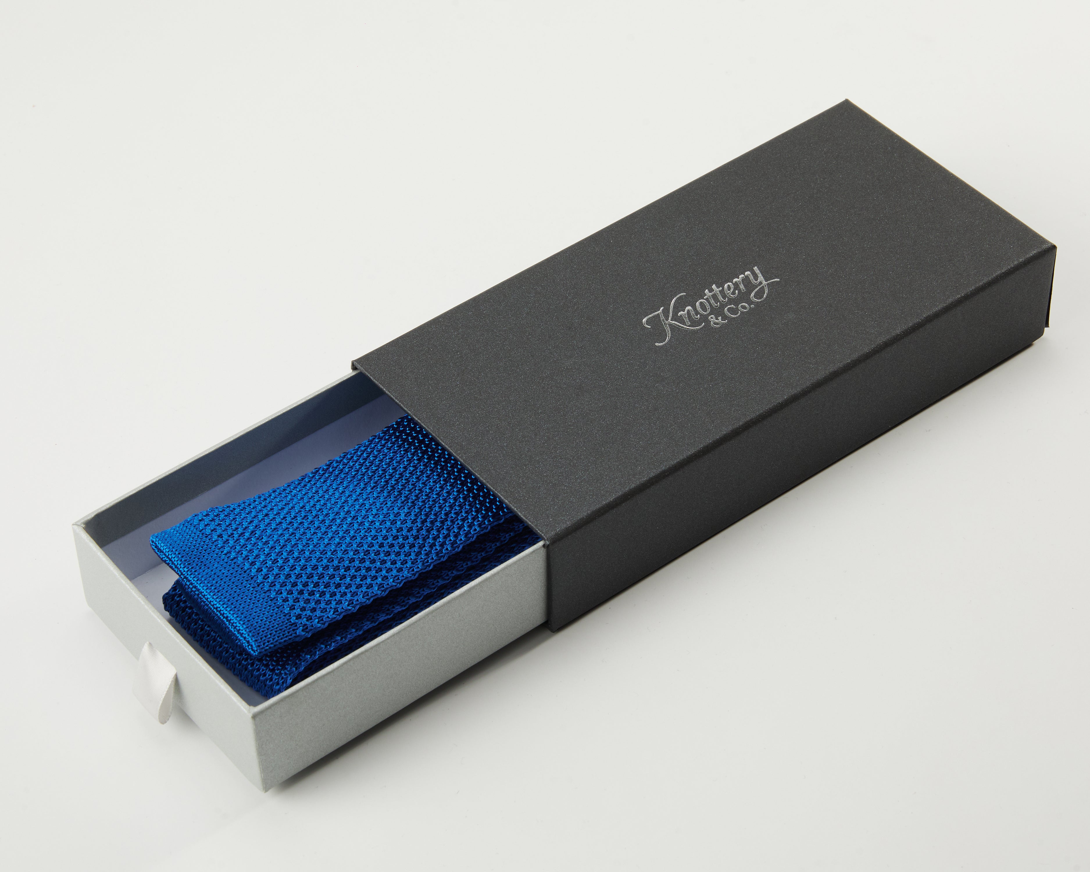 Royal Blue Knit Tie - KNOTTERY & CO. Silk Tie