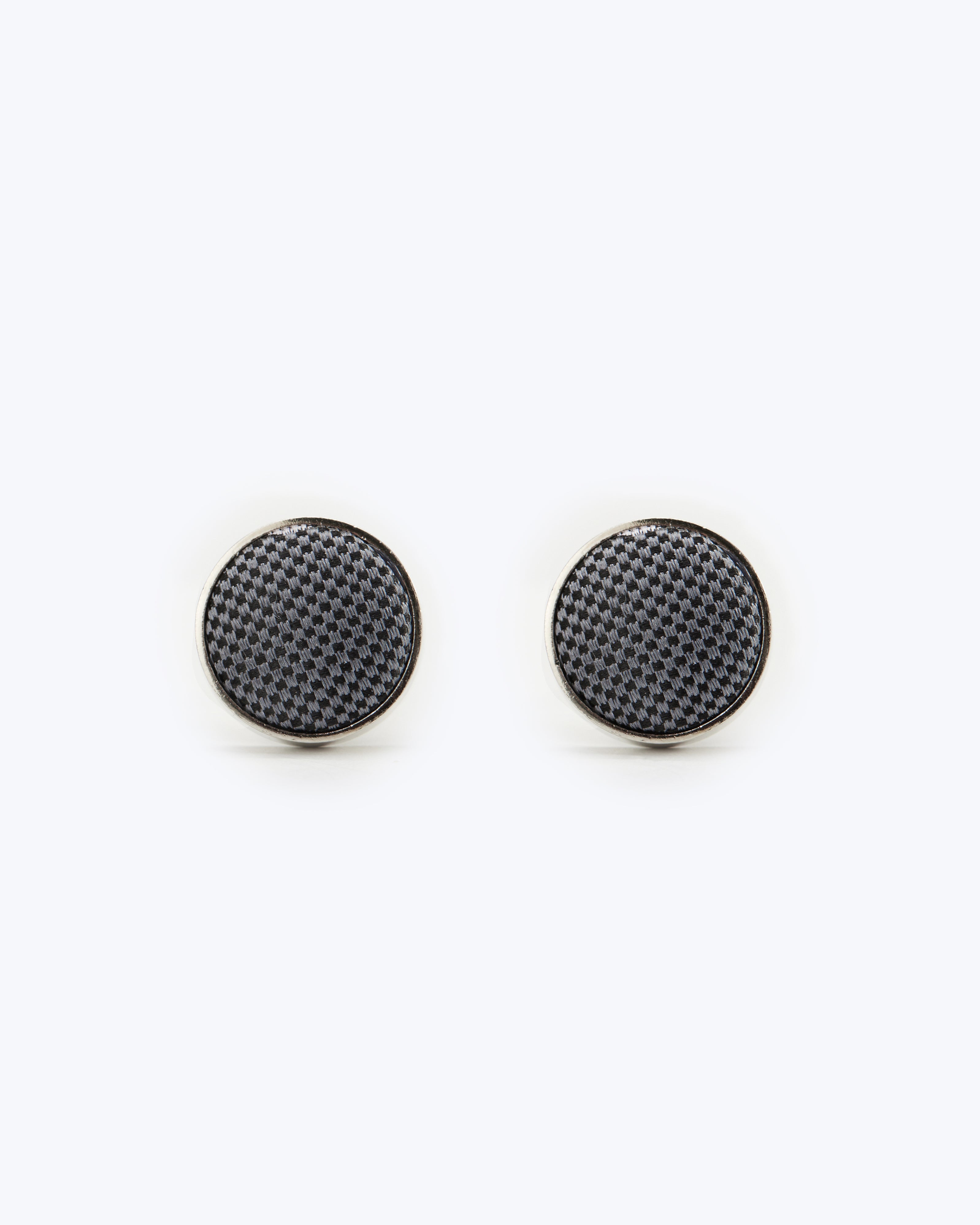 Twill Silk Cufflinks - Grey