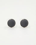 Polka Dot Grey Silk Cufflinks - KNOTTERY & CO. Cufflinks