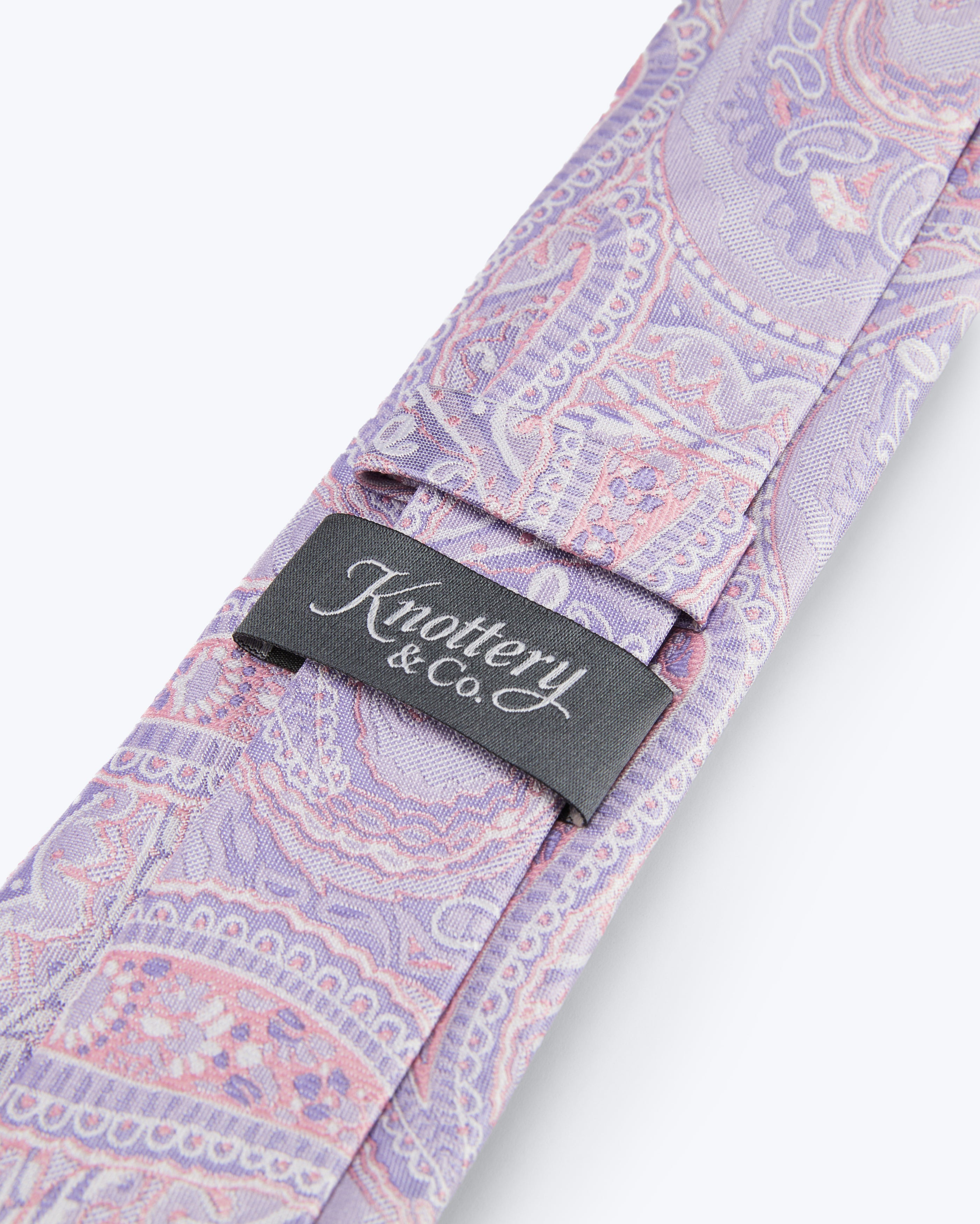 Paisley Silk Jacquard Tie - Lavender