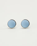 Twill Sky Blue Silk Cufflinks - KNOTTERY & CO. Cufflinks
