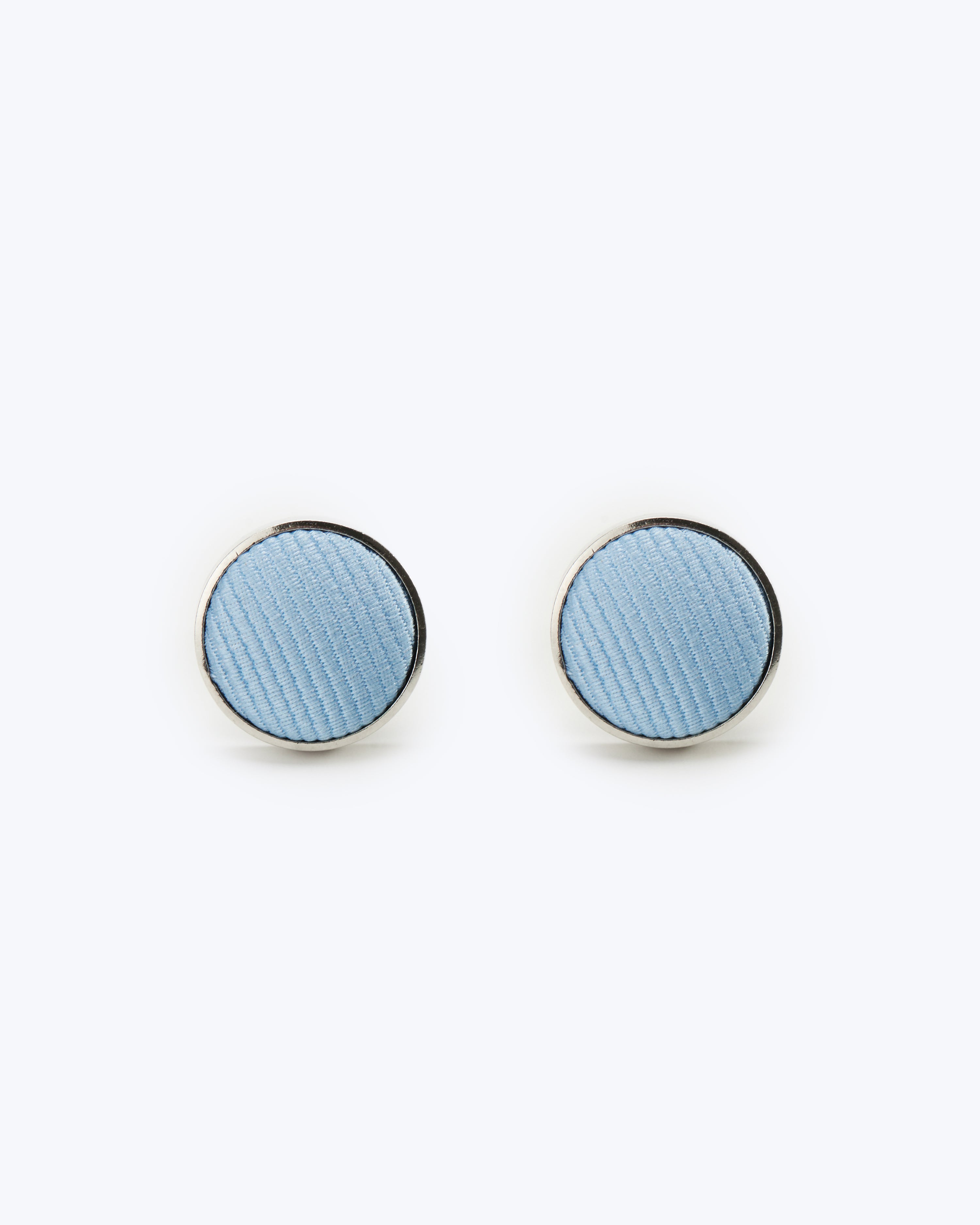 Twill Silk Cufflinks - Sky Blue
