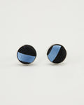 Skyline Diagonal Stripe Black Silk Cufflinks - KNOTTERY & CO. Cufflinks