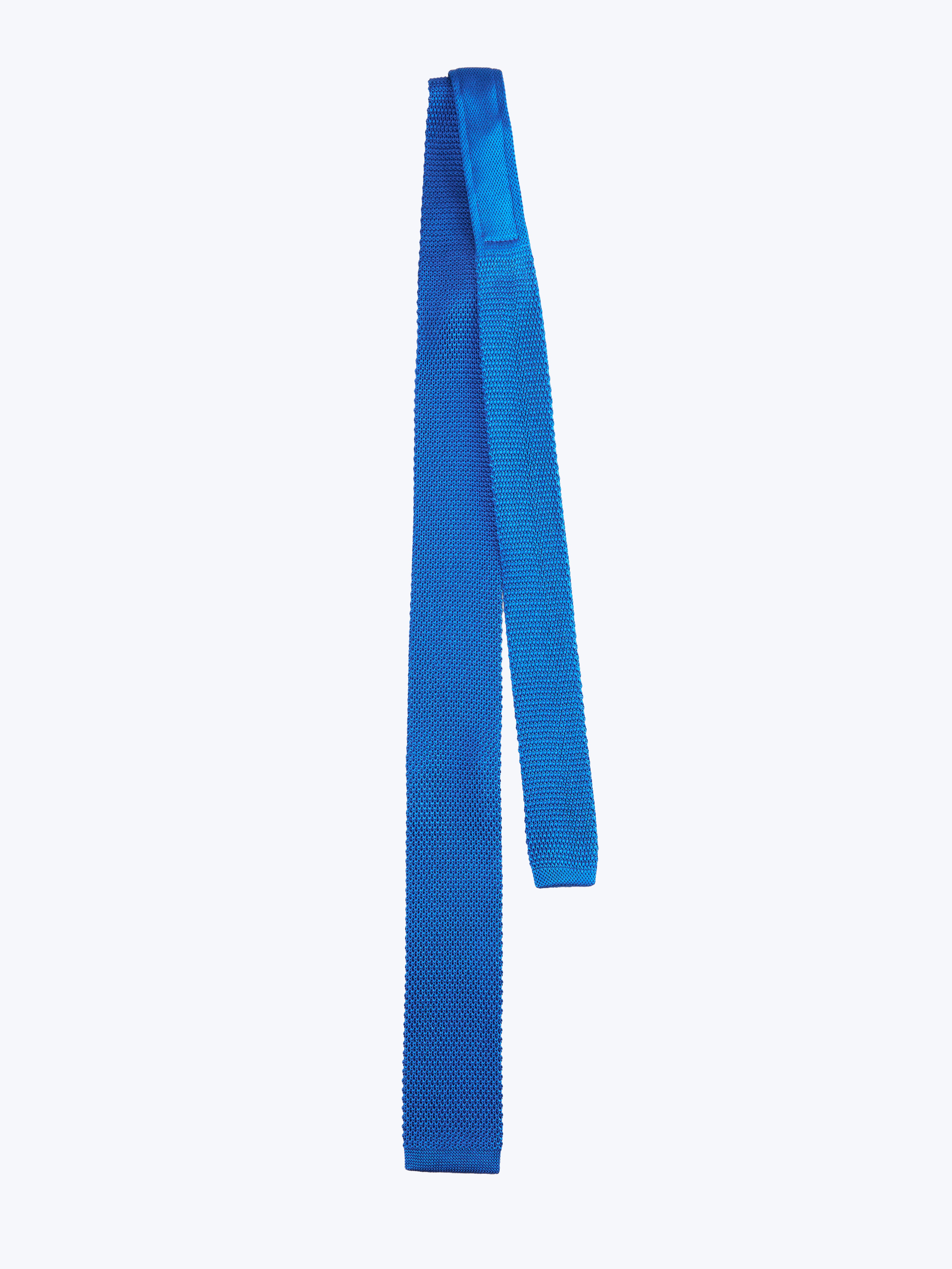Classic Knit Silk Tie - Royal Blue
