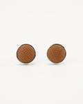Twill Cinnamon Brown Silk Cufflinks - KNOTTERY & CO. Cufflinks