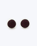 Seed Weave Silk Cufflinks - Red