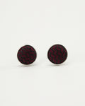 Oxford Weave Stripe Burgundy Silk Cufflinks - KNOTTERY & CO. Cufflinks