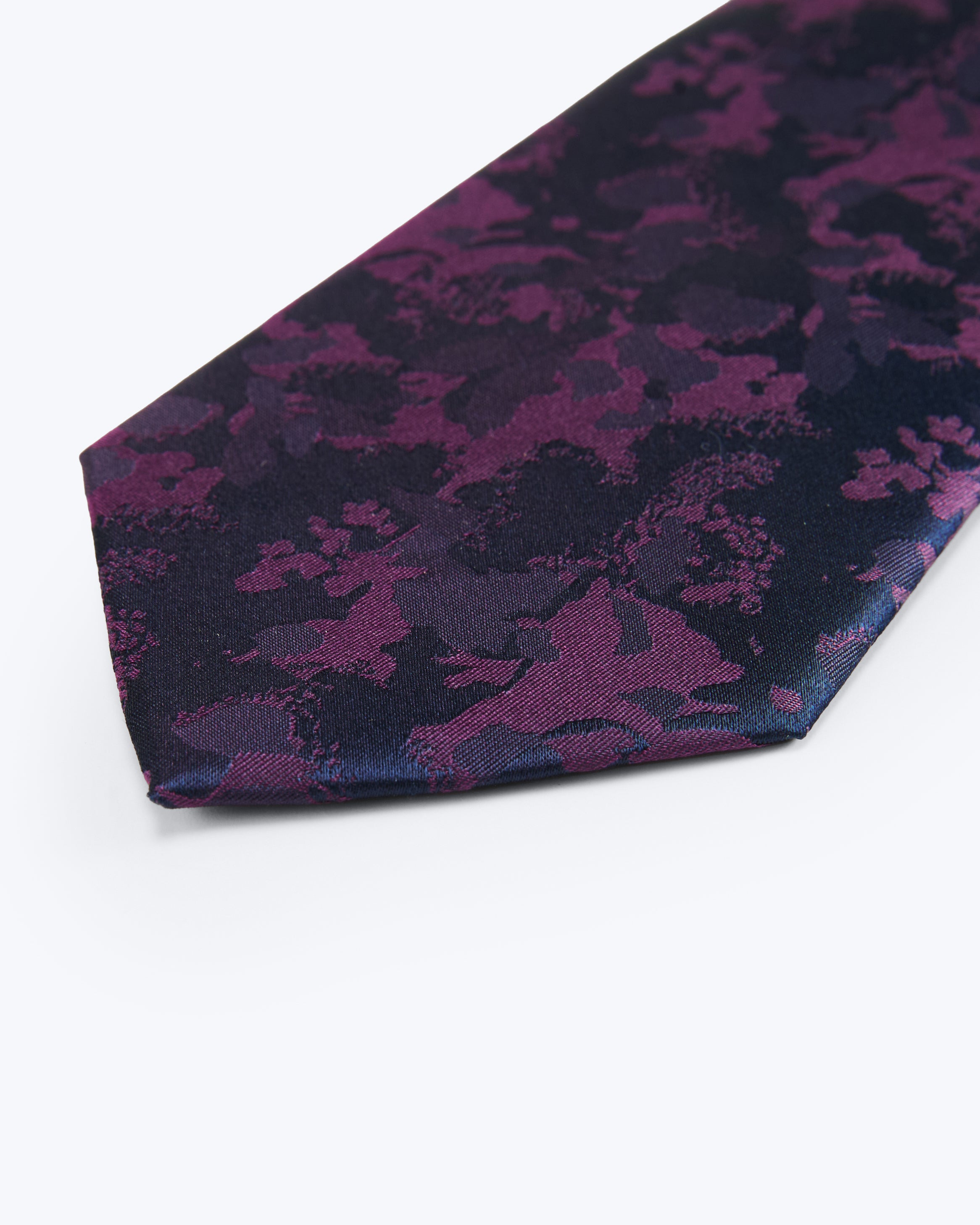 Marble Cloud Silk Jacquard Tie - Purple
