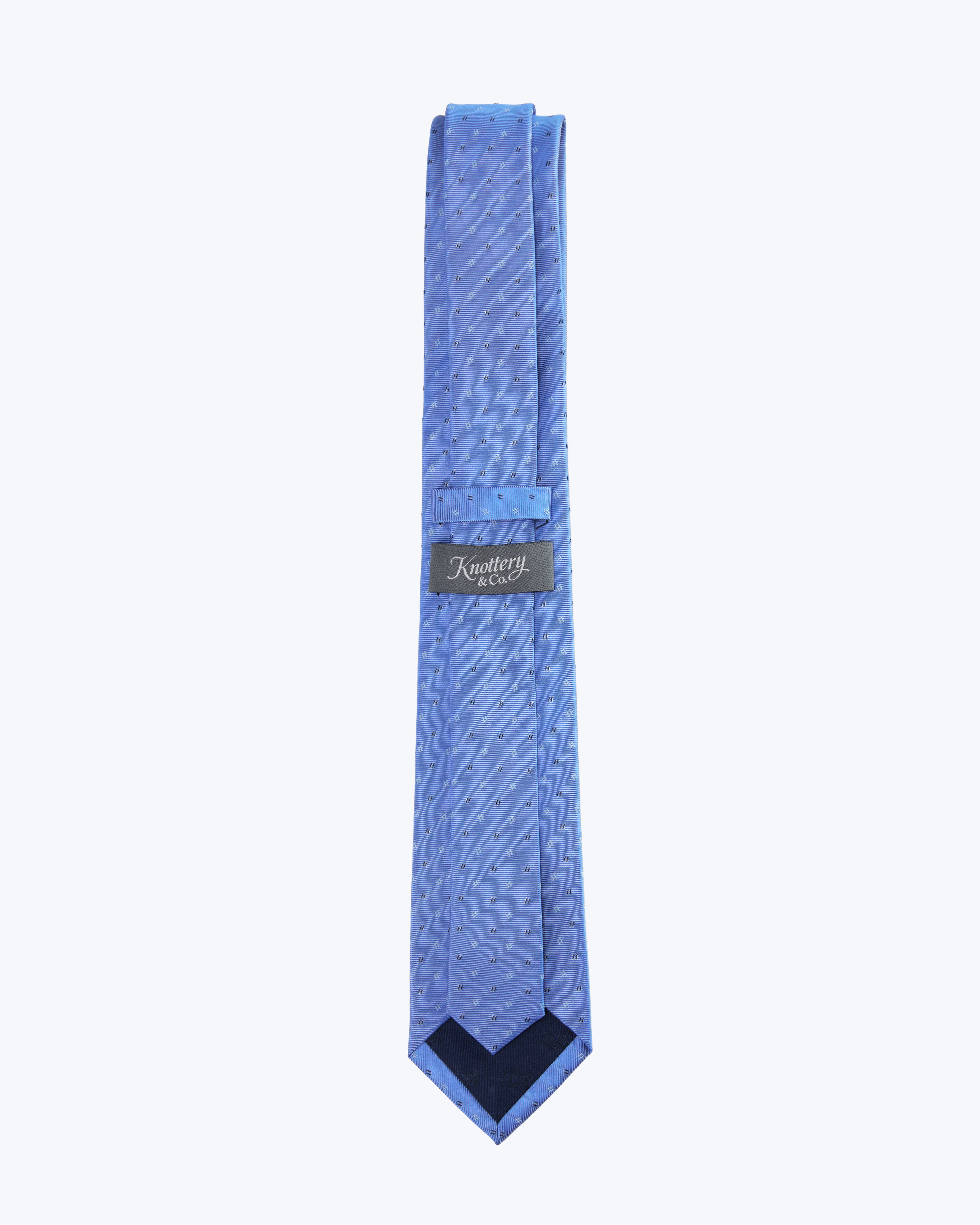 Sea Whisper Silk Jacquard Tie - Blue