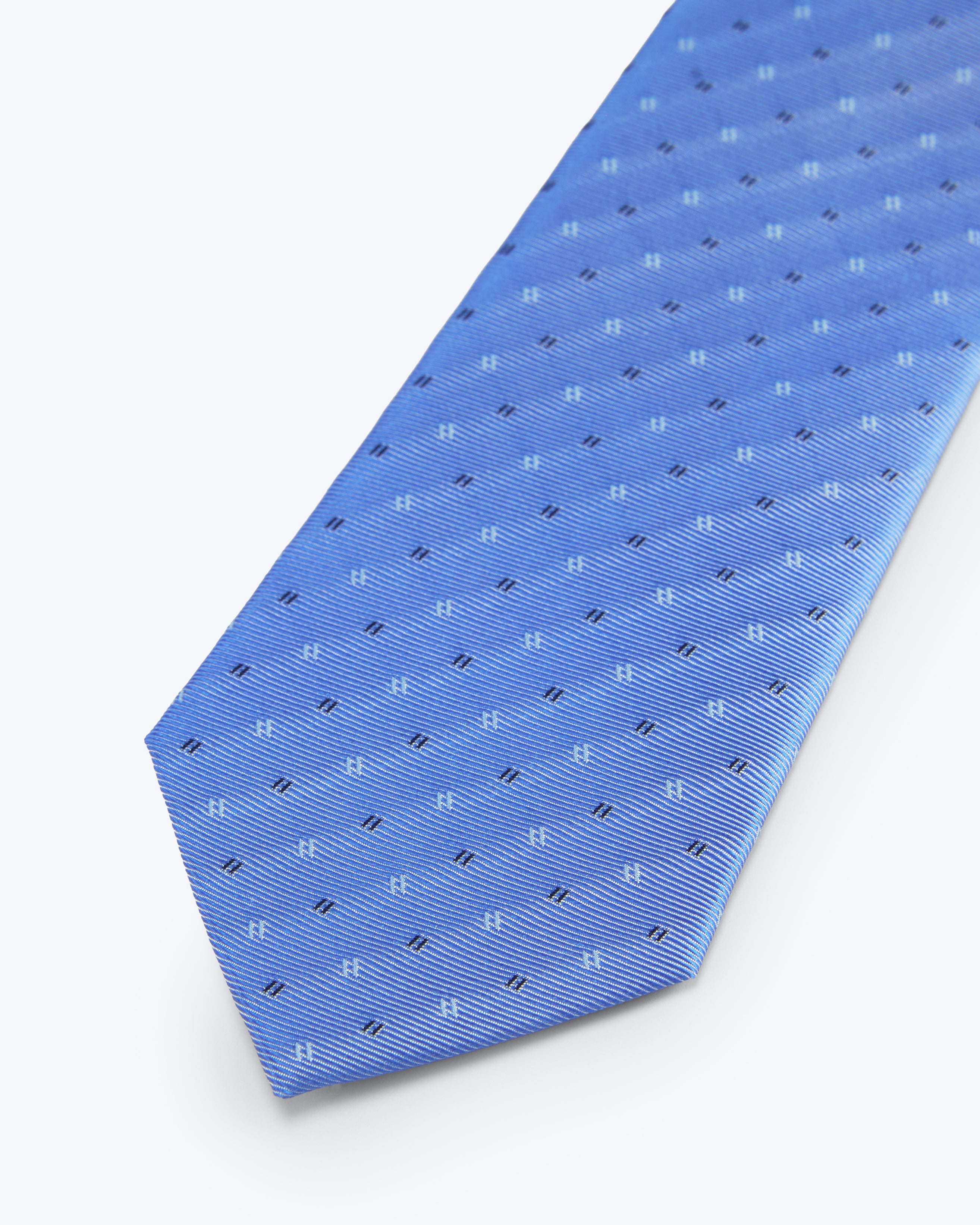 Sea Whisper Silk Jacquard Tie - Blue