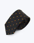 Classic Micro Dot Black Silk Tie - KNOTTERY & CO. Silk Tie