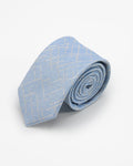 Skyline Crosshatch Blue Silk Tie - KNOTTERY & CO. Silk Tie