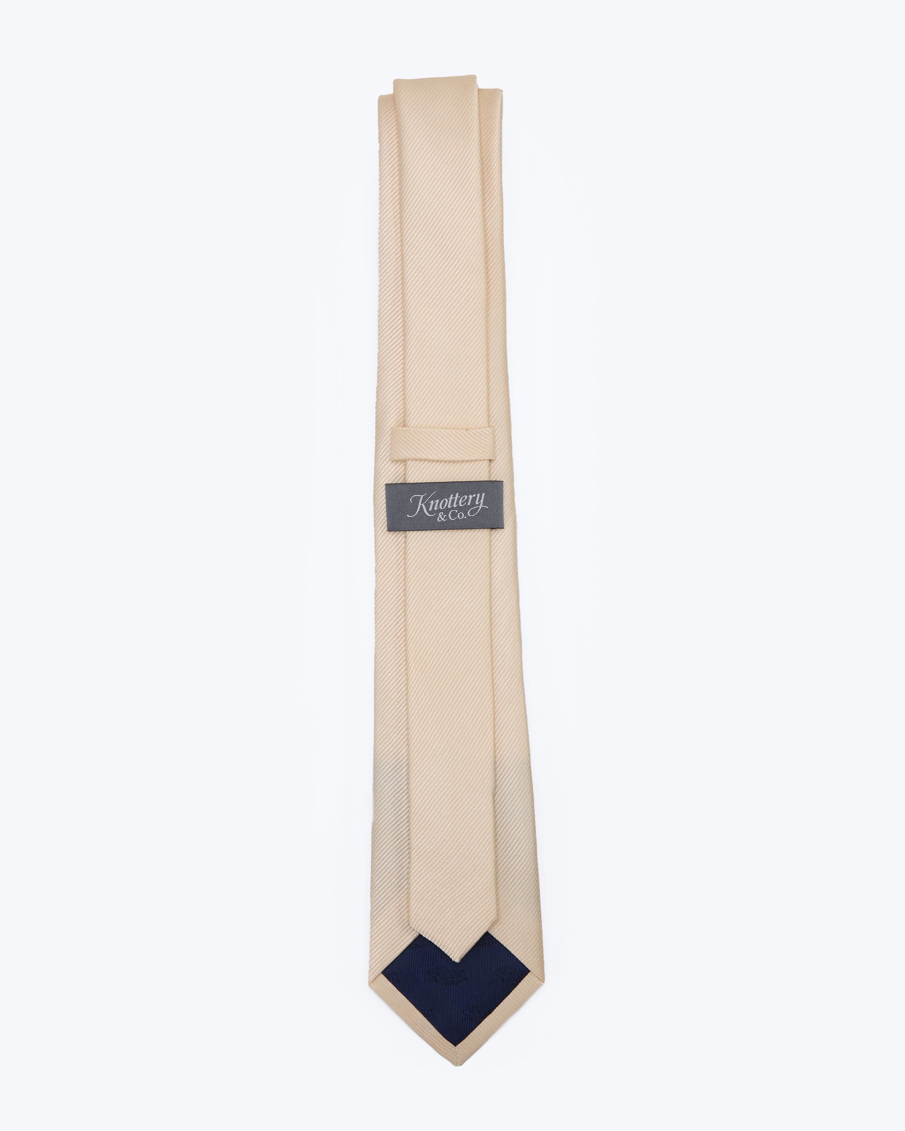 Twill Ivory Silk Tie - KNOTTERY & CO. Silk Tie