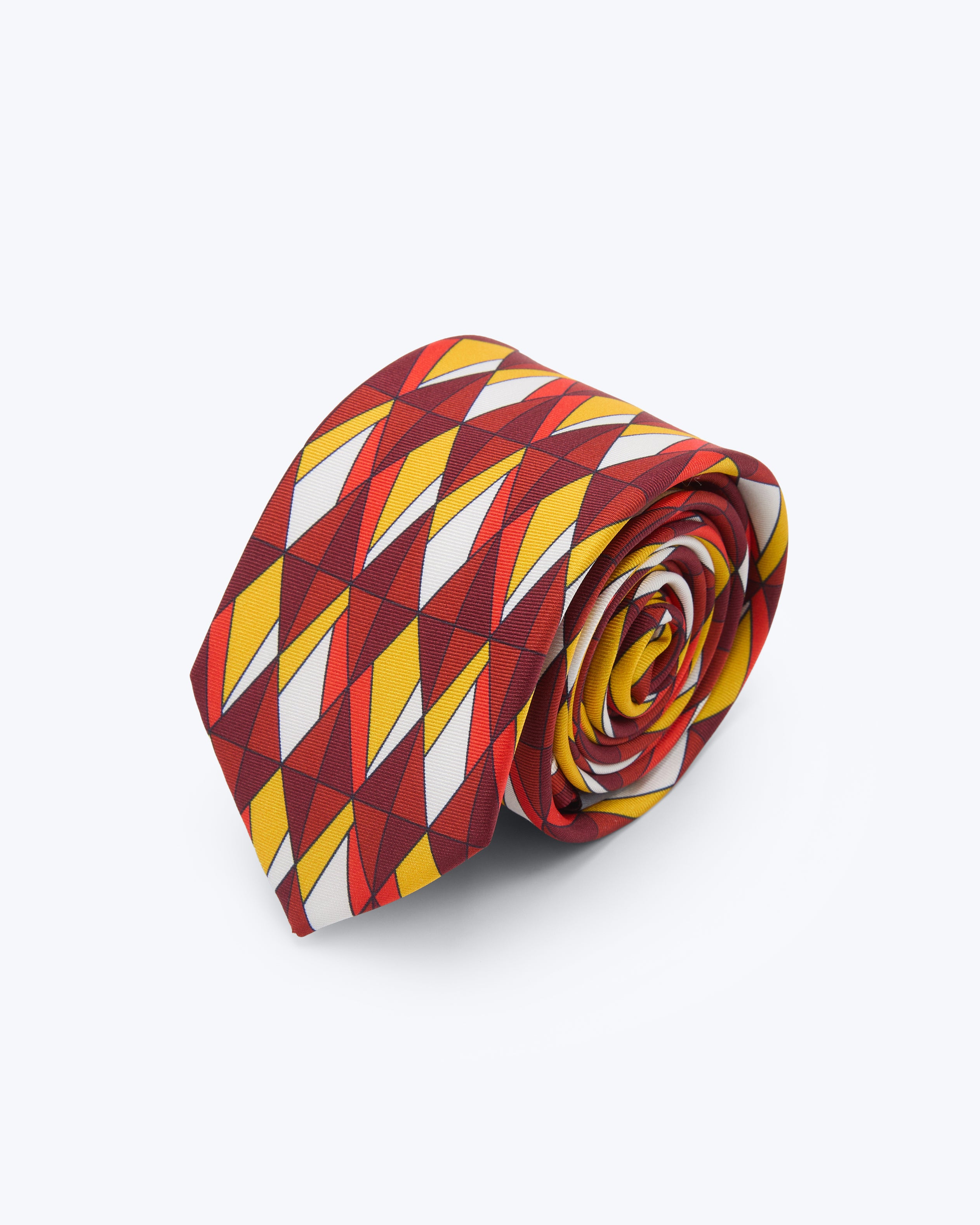 Prism Diamond Crimson Silk Tie - KNOTTERY & CO. Silk Tie