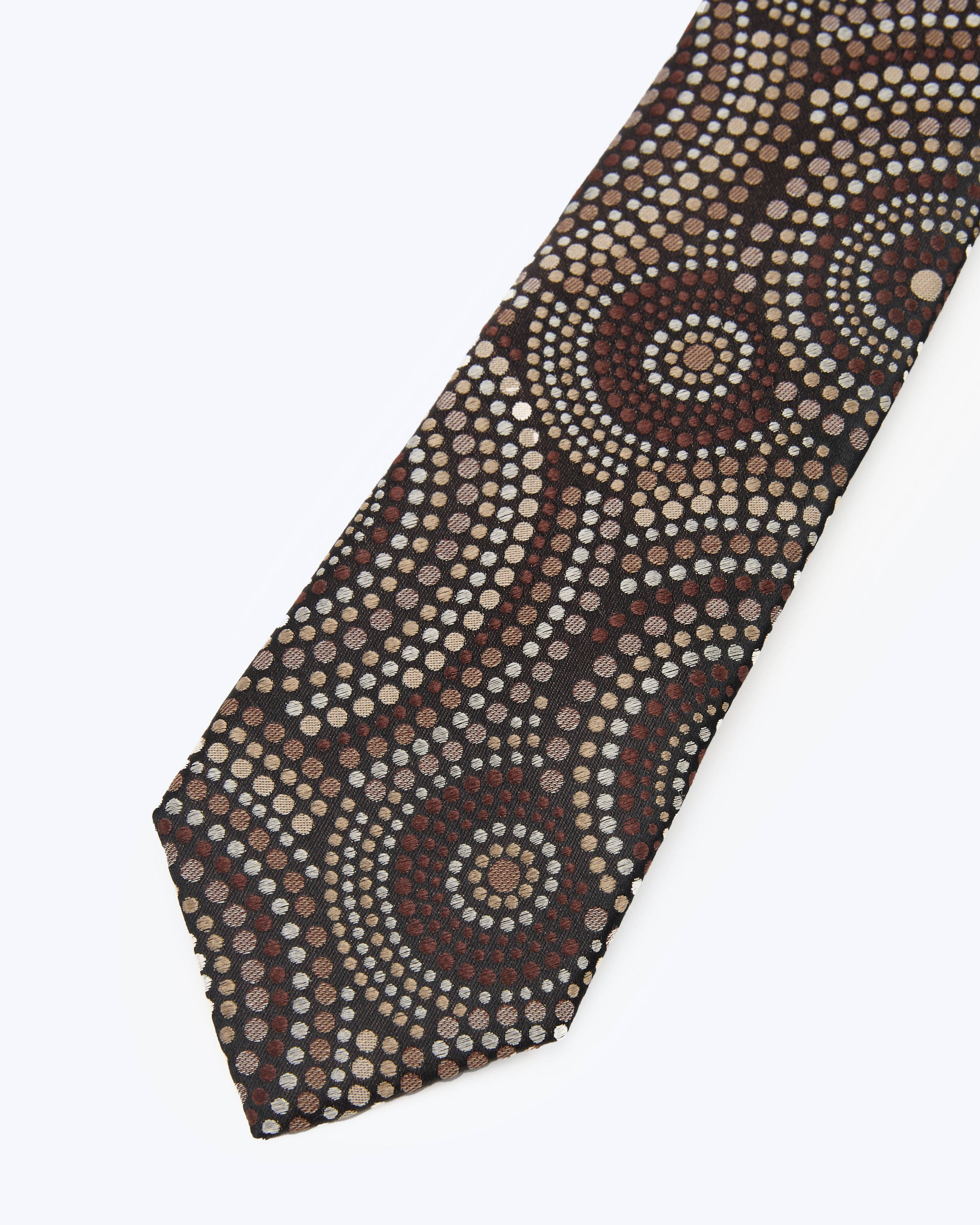 Concentric Dot Espresso Silk Tie - KNOTTERY & CO. Silk Tie