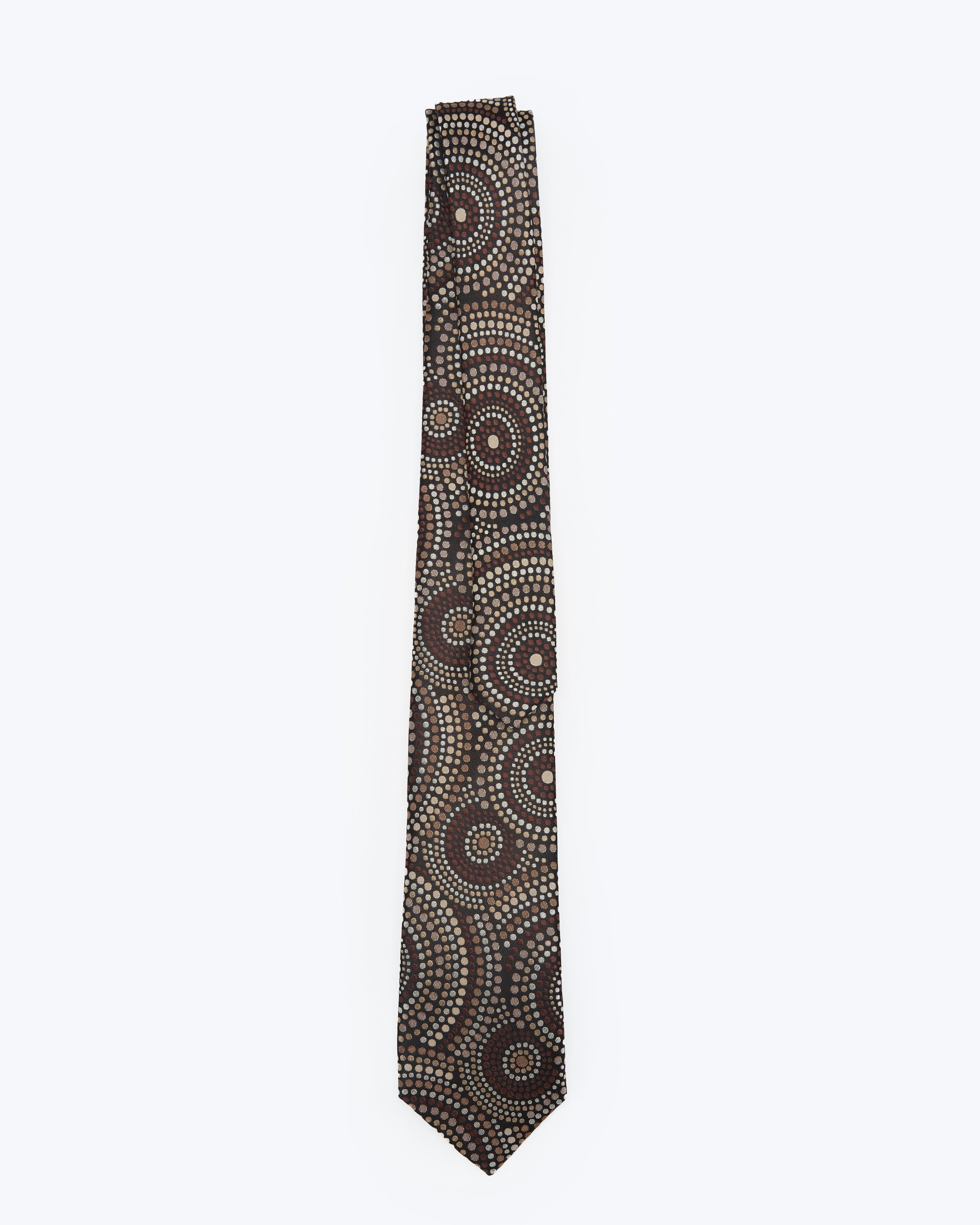 Concentric Dot Espresso Silk Tie - KNOTTERY & CO. Silk Tie