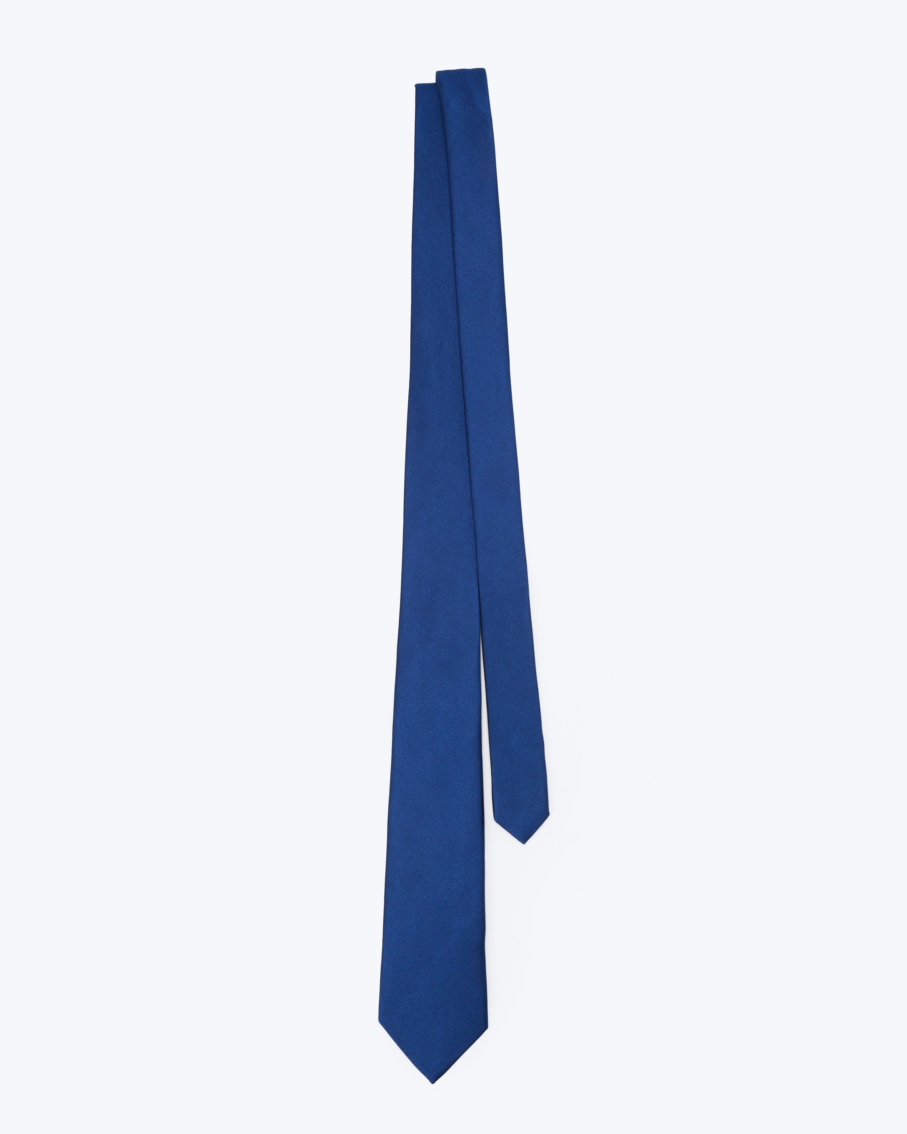 Twill Cobalt Blue Silk Tie - KNOTTERY & CO. Silk Tie