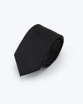 Twill Black Silk Tie - KNOTTERY & CO. Silk Tie