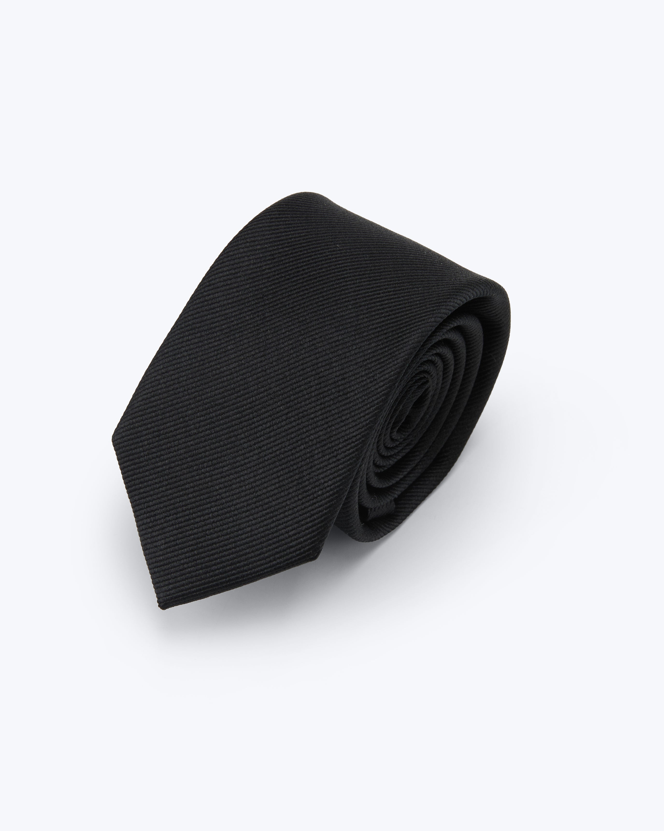 Twill Black Silk Tie - KNOTTERY & CO. Silk Tie